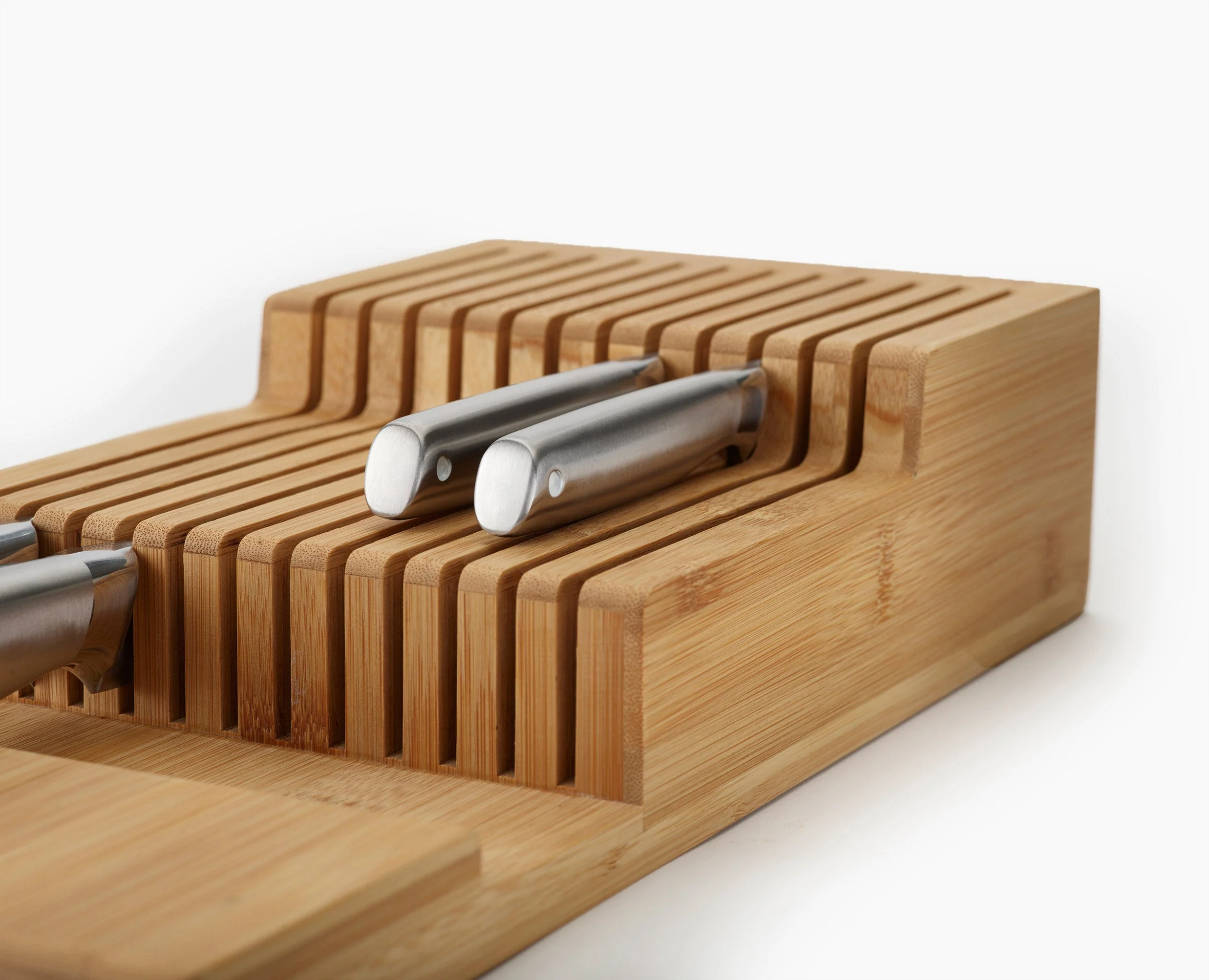 2-piece DrawerStore™ Bamboo Large Cutlery & Knife Organiser Set - Image 6