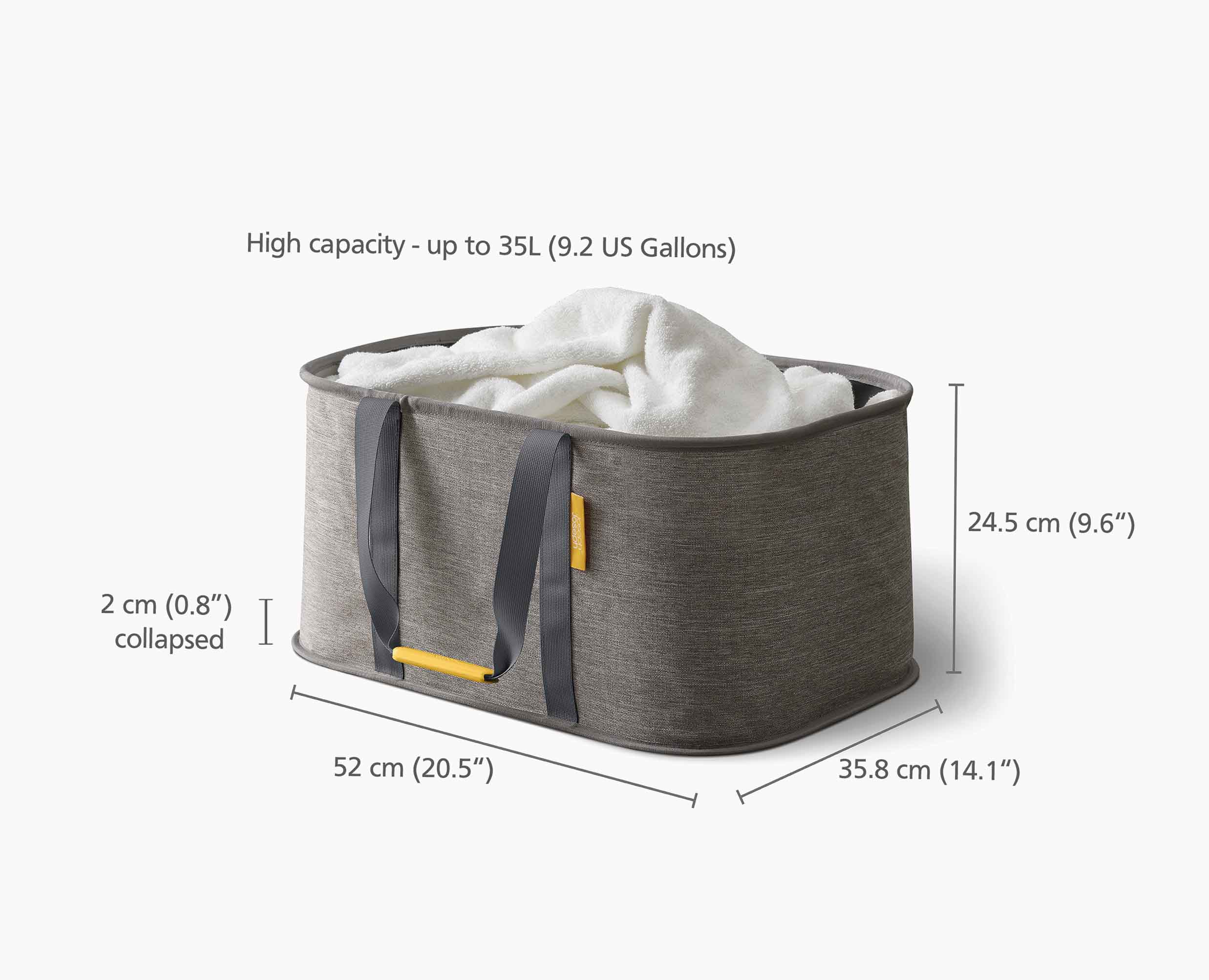 2-piece Grey Laundry Basket Set - Image 9