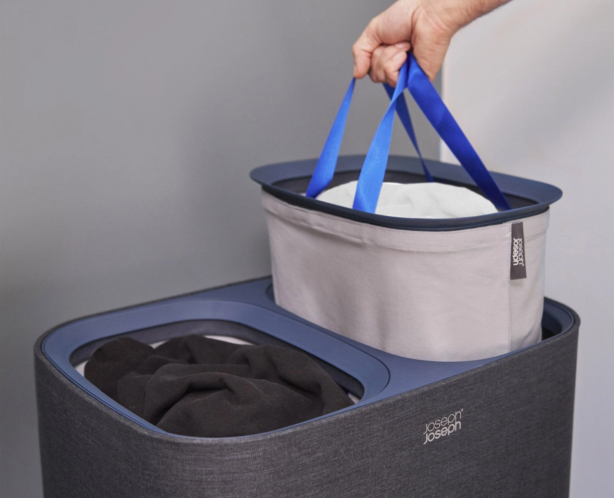 2-piece Black Tota 90L & Hold-All Laundry Basket Set - Image 2
