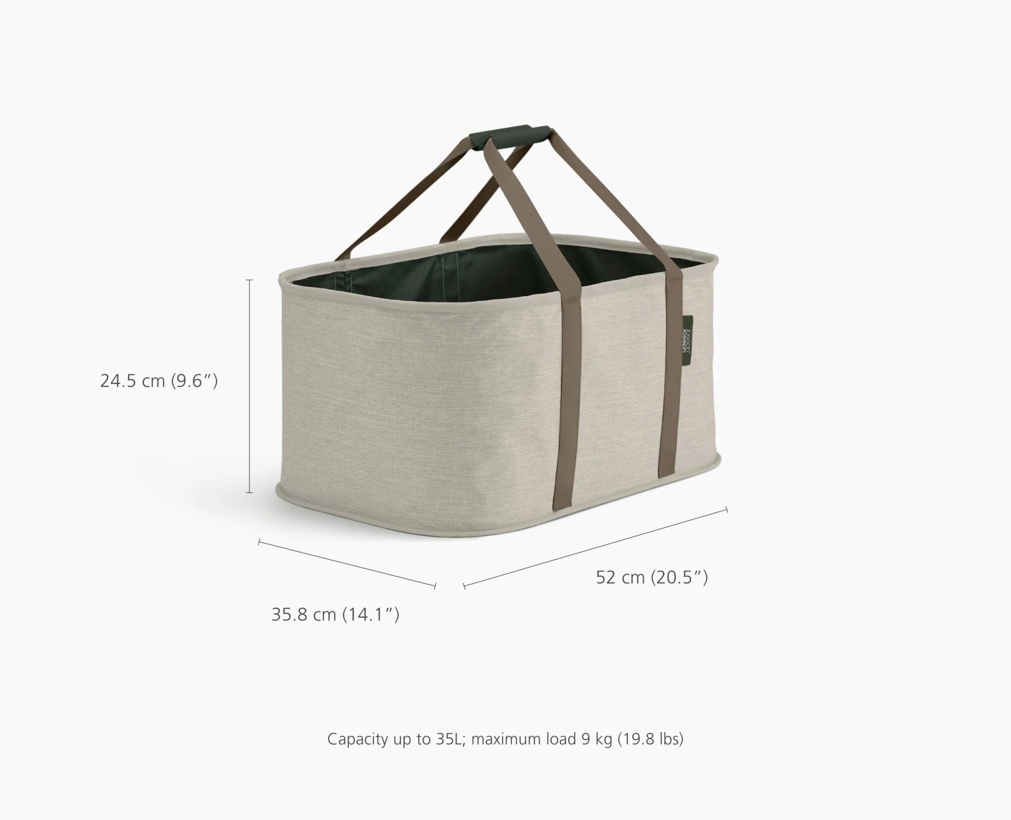 2-piece Ecru Tota Trio 90L & Hold-All Laundry Basket Set - Image 8