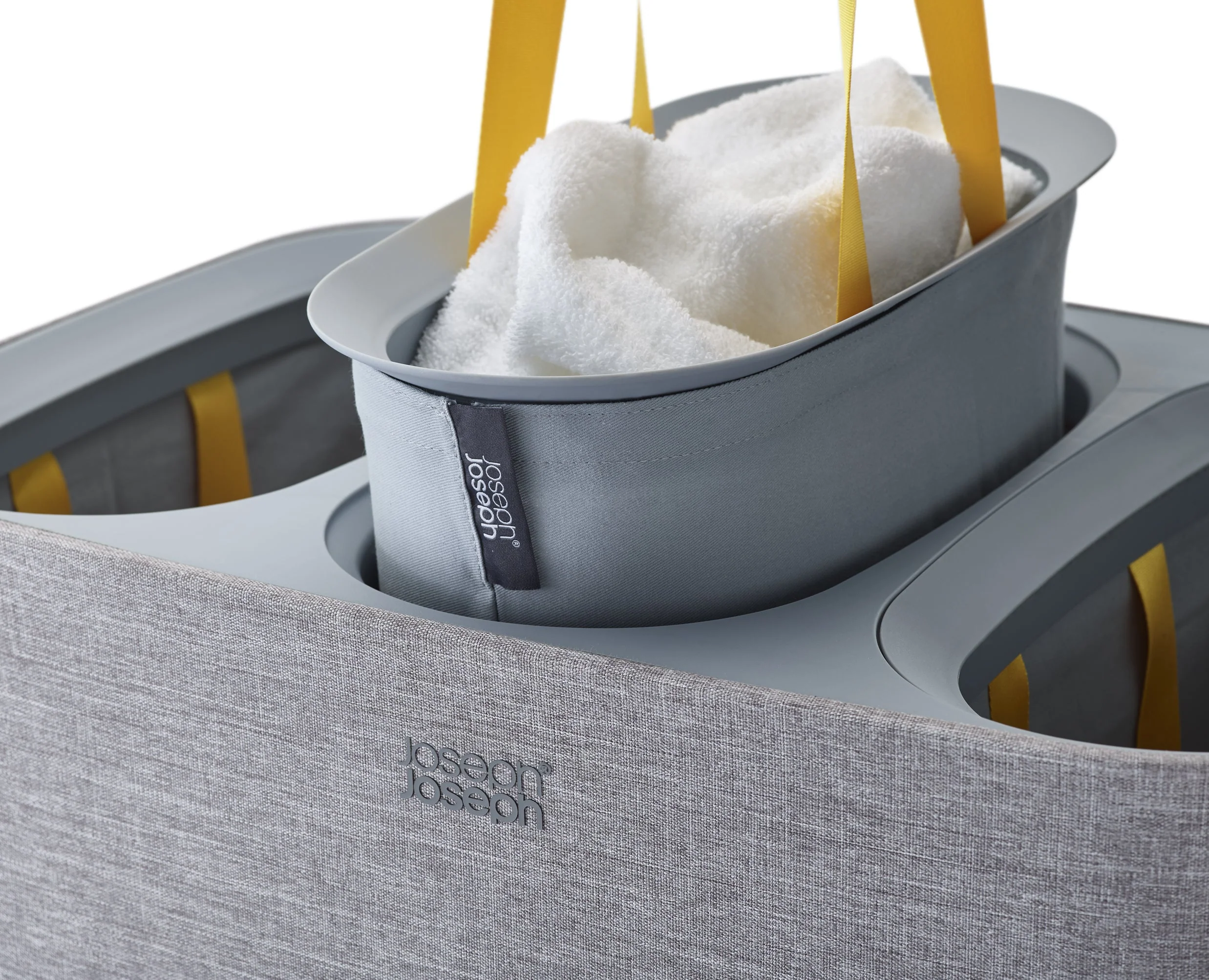 2-piece Large Grey Laundry Basket Set - Image 6