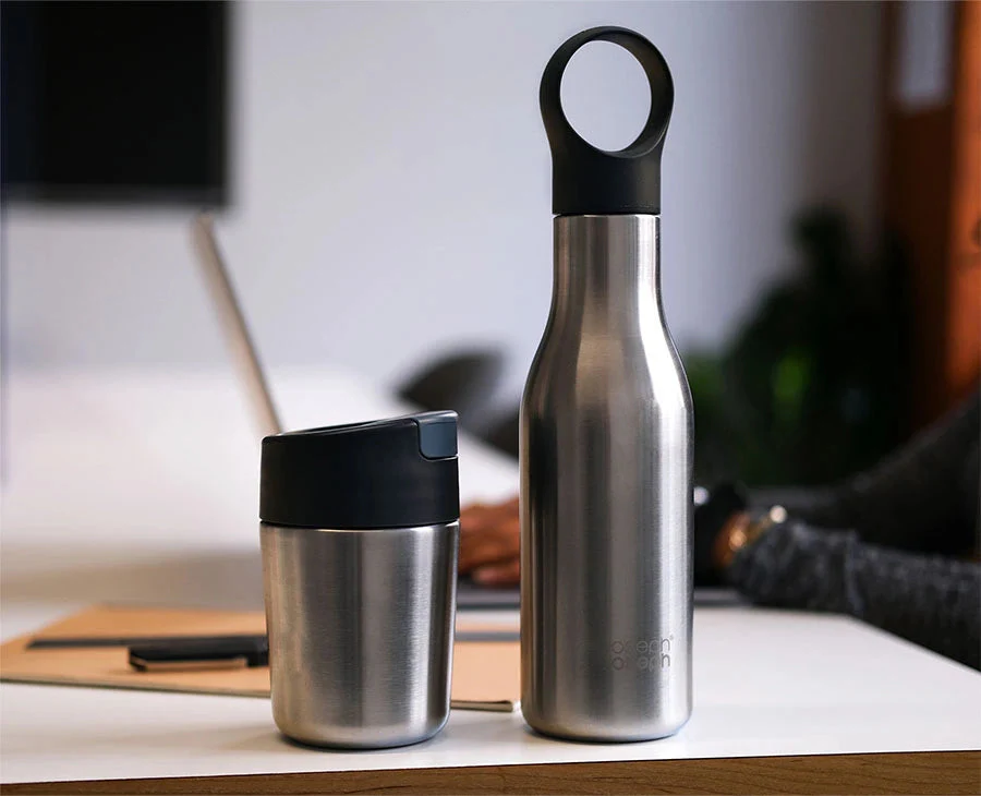 2-piece Stainless-steel Travel Mug & Bottle Set - Image 2