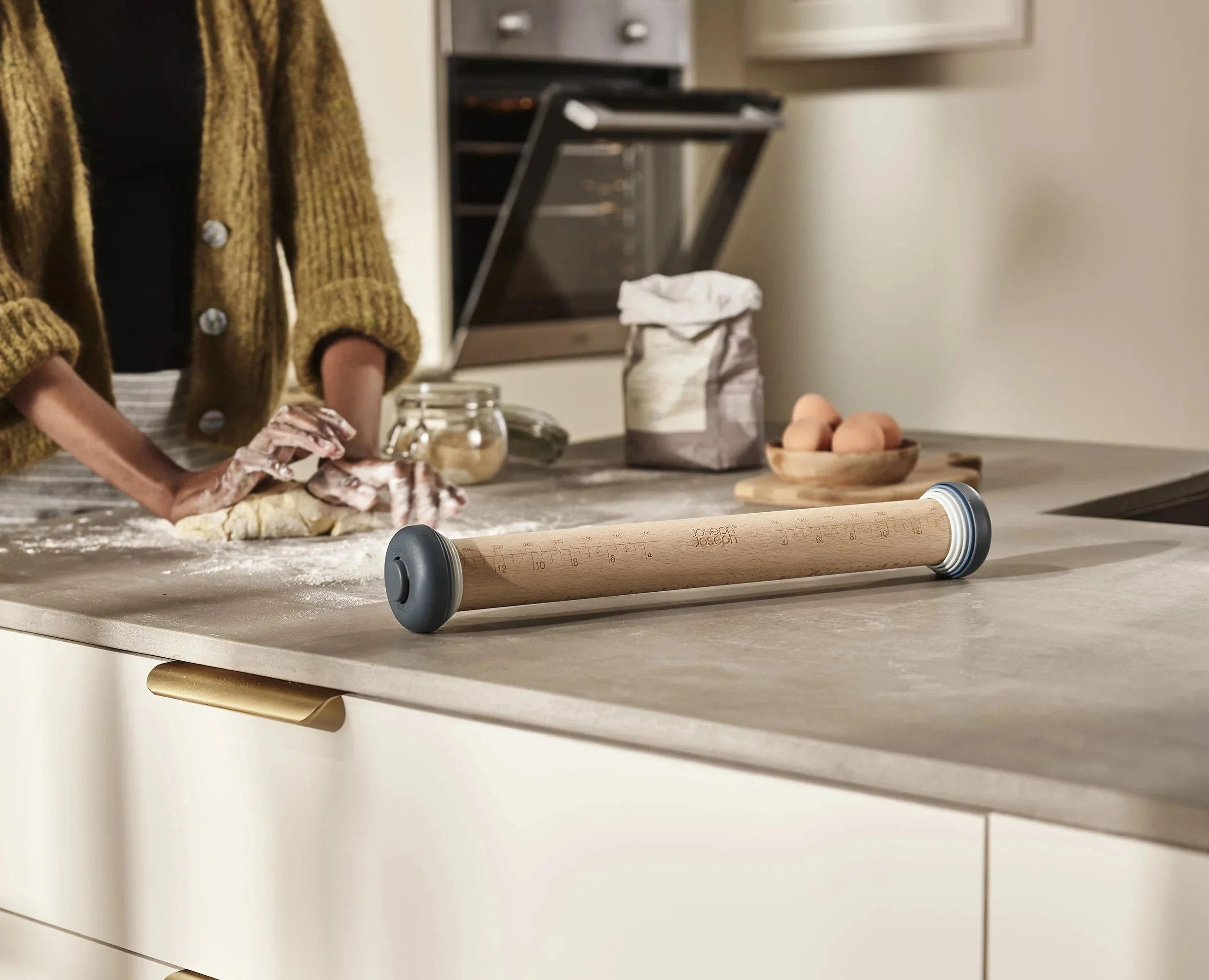 PrecisionPin™ Adjustable Blue Rolling Pin - Image 3