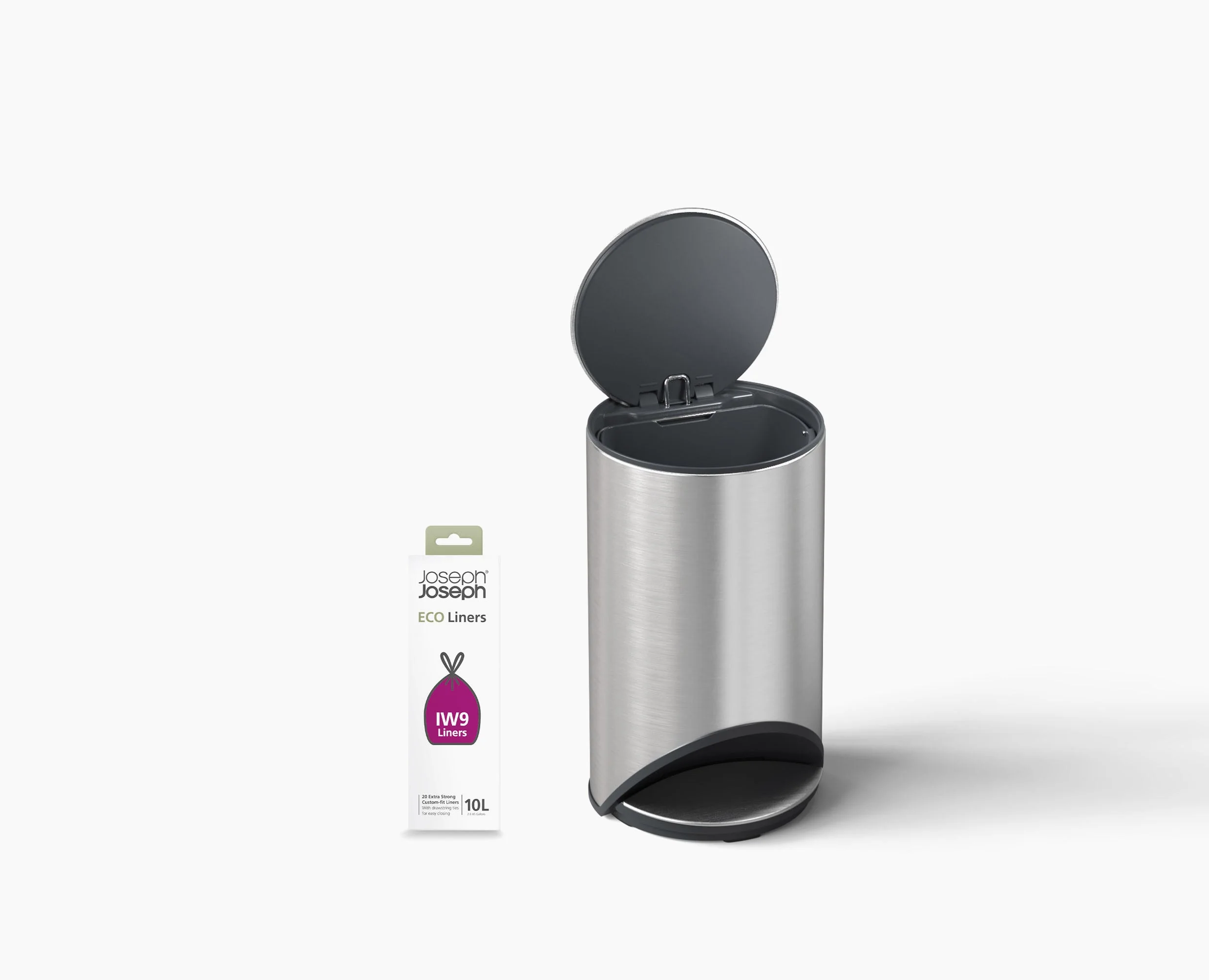 Arc™ 10L Easy-push Stainless-steel Pedal Bin Starter Set