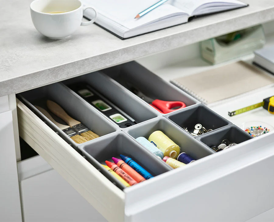 Blox™ 7-piece Grey Drawer Organiser Set - Image 2