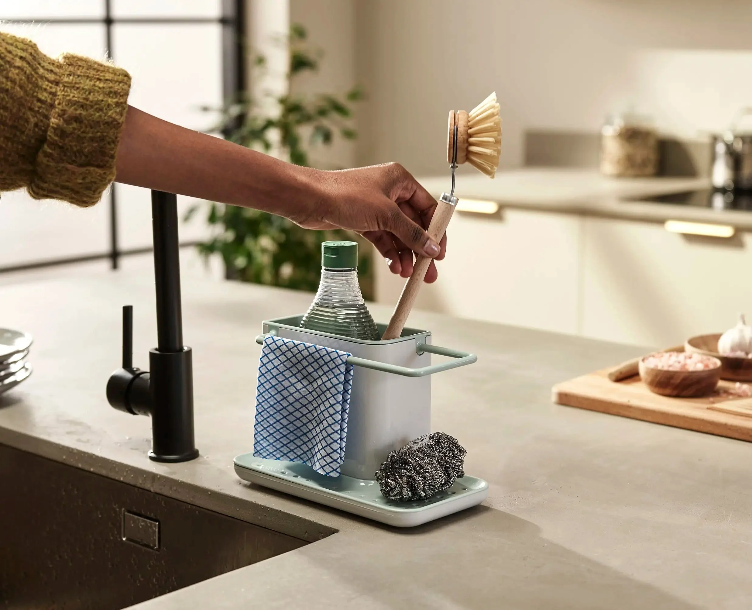 Caddy™ Stone Green Kitchen Sink Organiser - Image 3