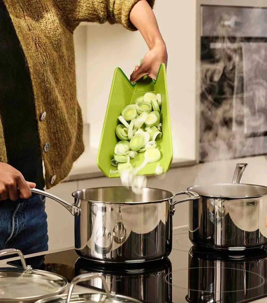 Chop2Pot™ Plus Green Folding Chopping Board - Image 2