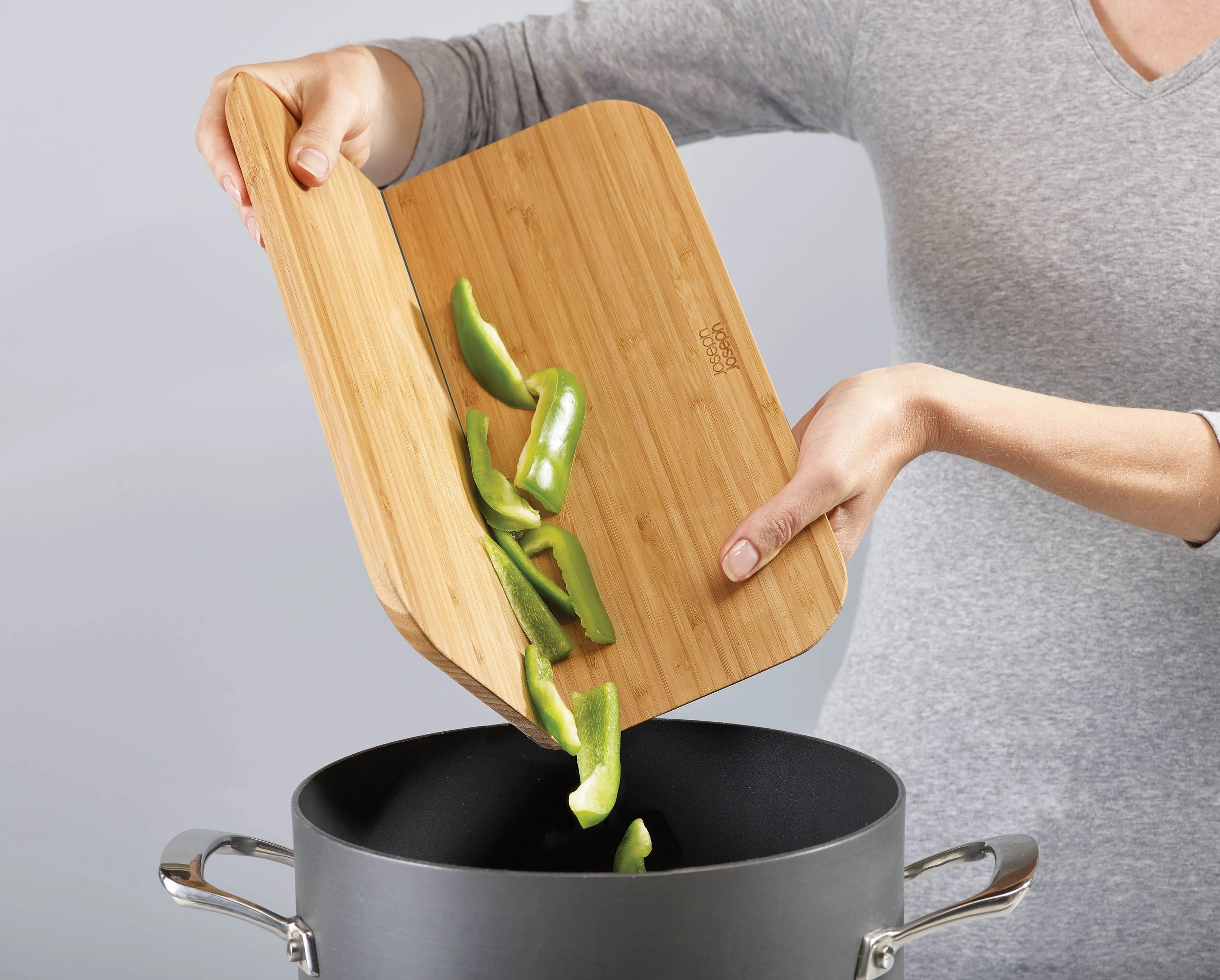 Chop2Pot™ Bamboo Folding Chopping Board - Image 3