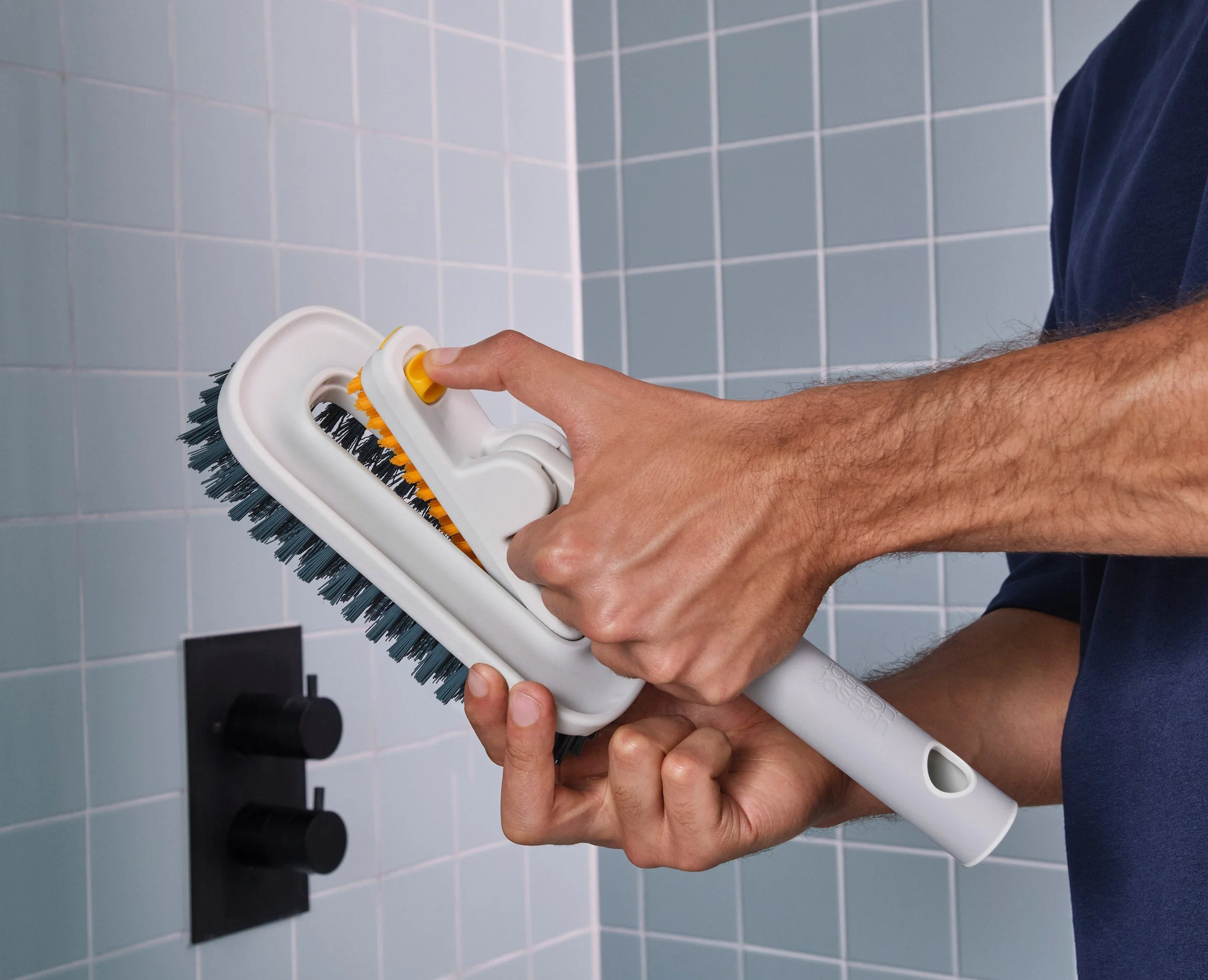 CleanTech™ 2-in-1 Tile Scrubber Tool with Extension Pole - Image 2