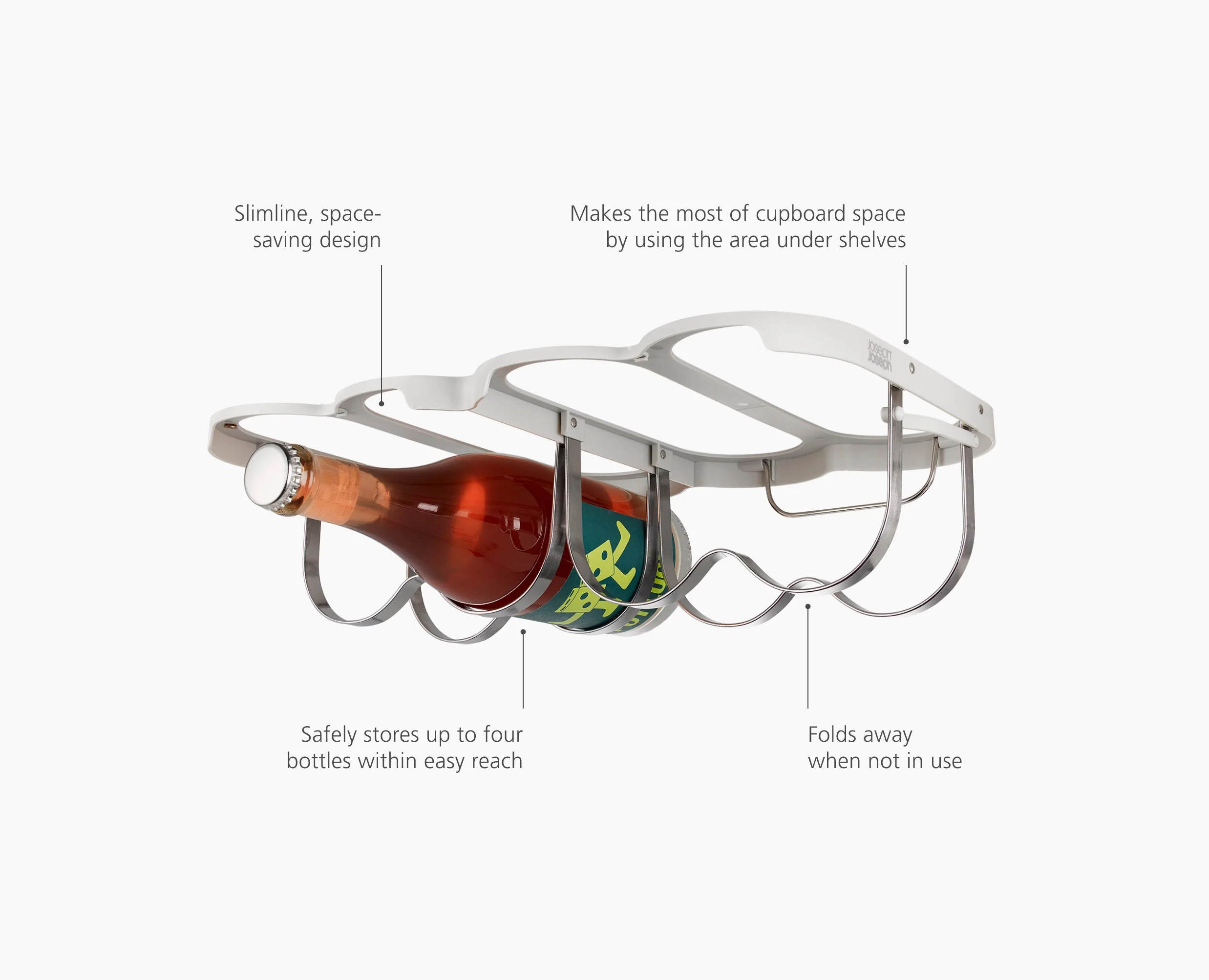 Cradle™ Under-Shelf Folding Wine Bottle Rack - Image 6