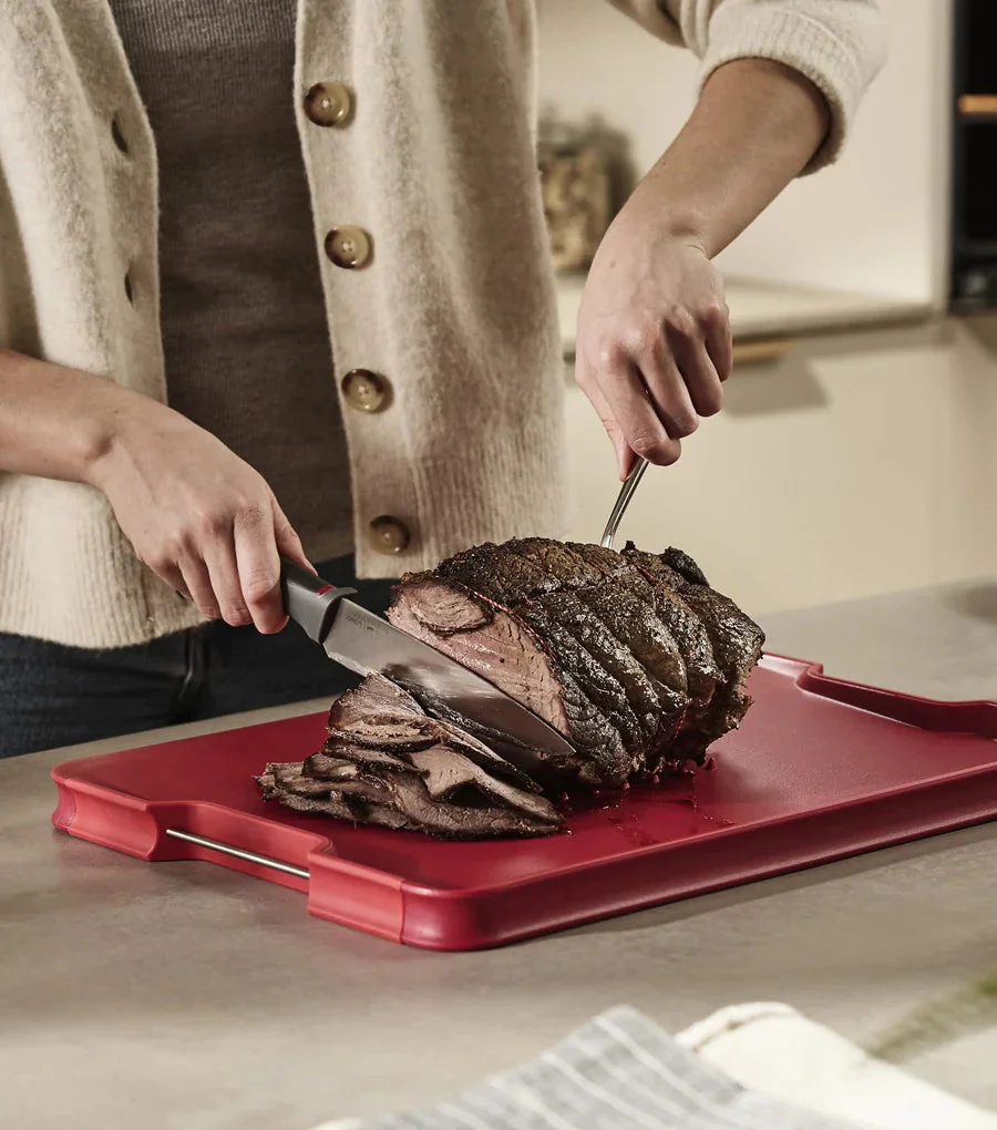 Cut&Carve™ Plus Multi-function Red Chopping Board - Image 8
