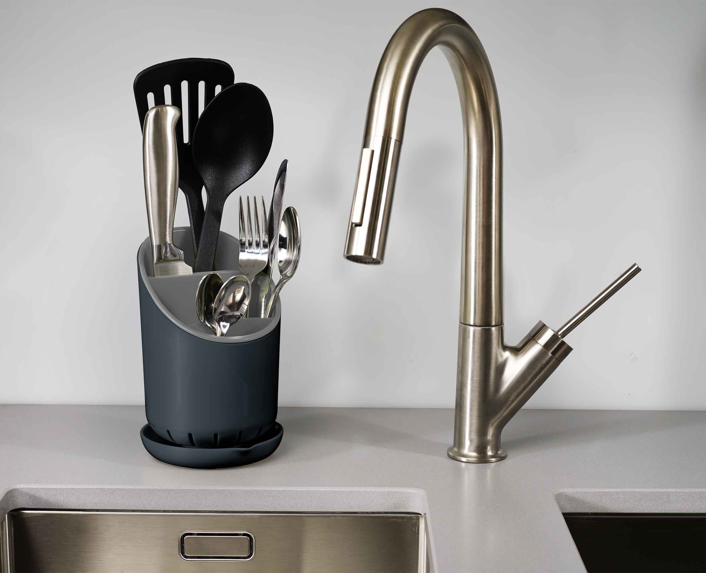 Dock™ Grey Cutlery Drainer - Image 3