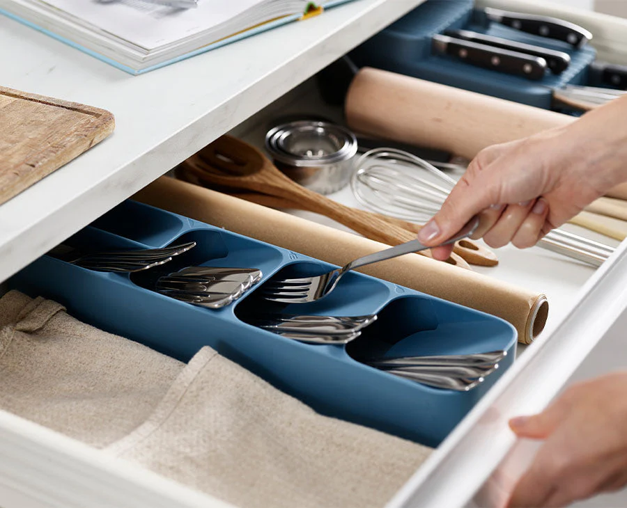 DrawerStore™ Blue Compact Cutlery Organiser - Editions - Image 2