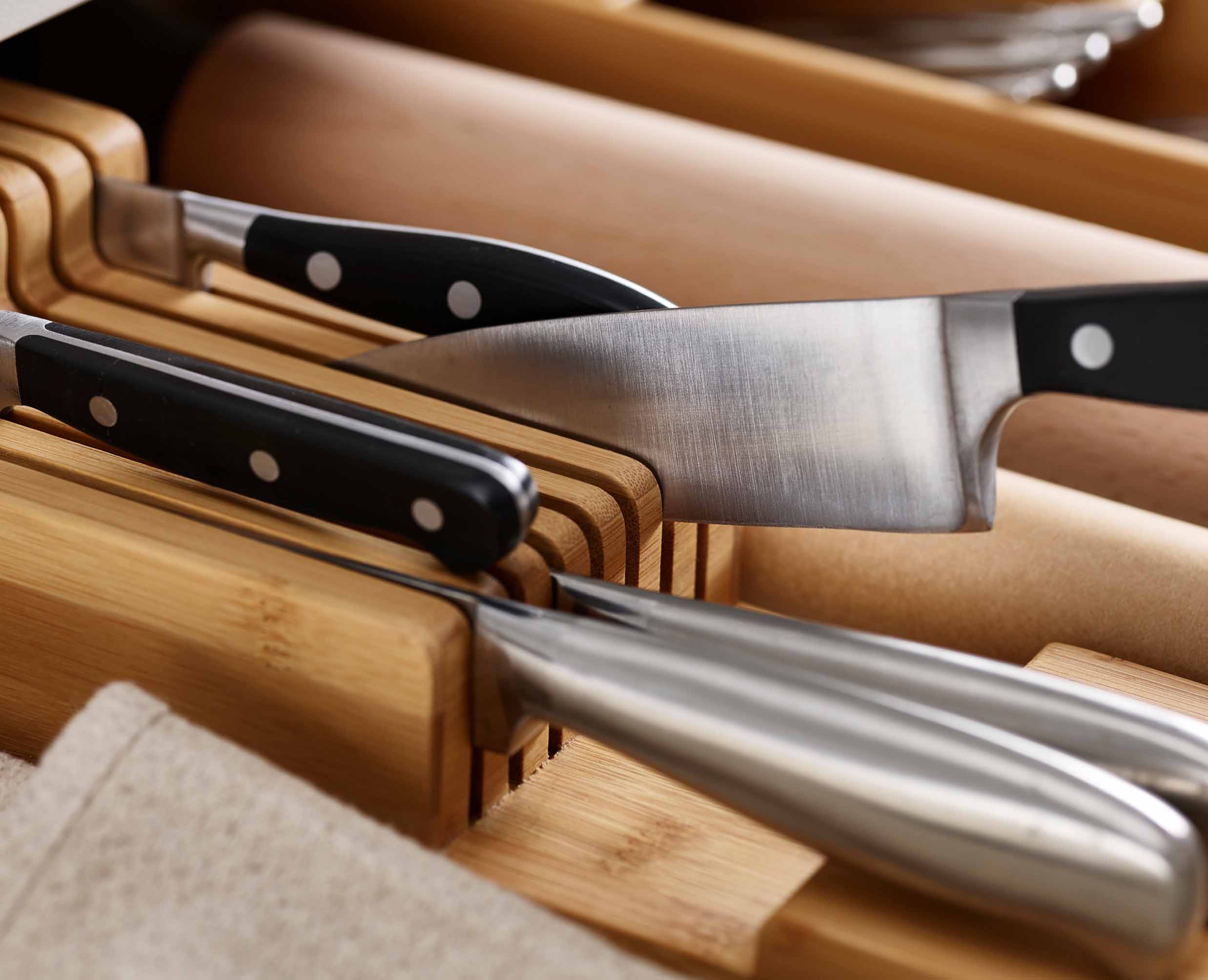 DrawerStore™ Bamboo Compact Knife Organiser - Image 5