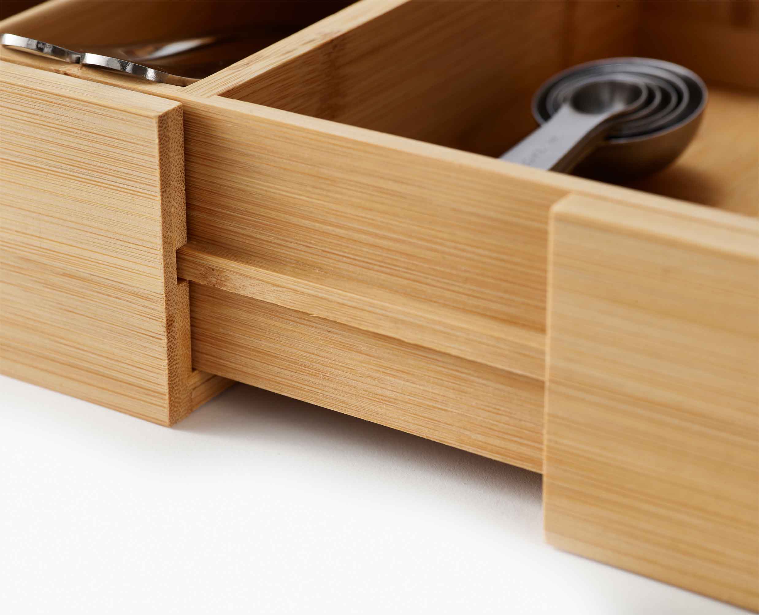 DrawerStore™ Bamboo Expanding Cutlery, Utensil & Gadgets Organiser - Image 5