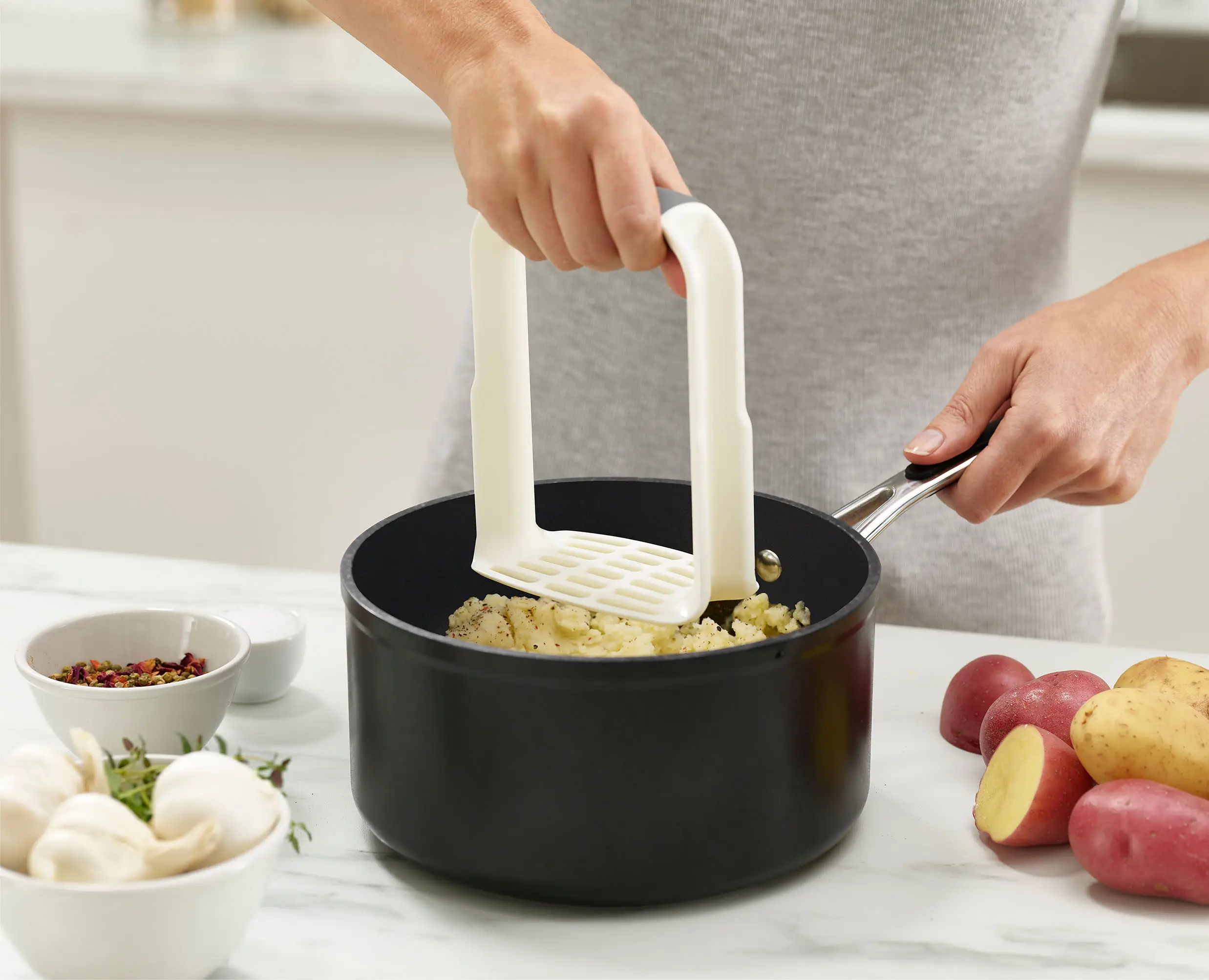 Easy-Mash™ White Potato Masher - Image 4