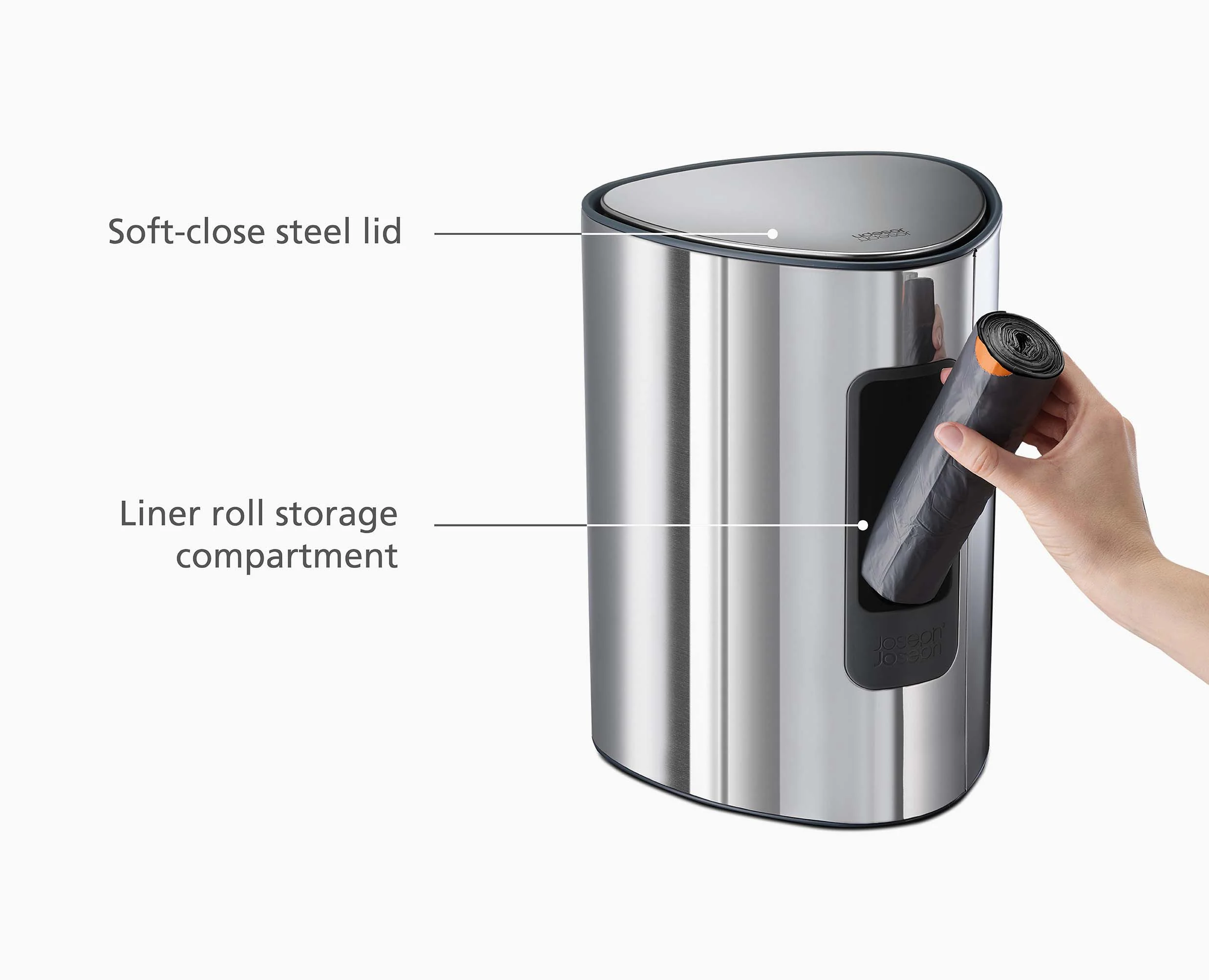 EasyStore™ Luxe 5L Stainless-steel Bathroom Pedal Bin - Image 6