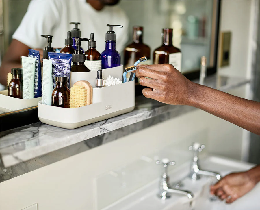 EasyStore™ Matt Ecru Bathroom Storage Caddy - Image 2