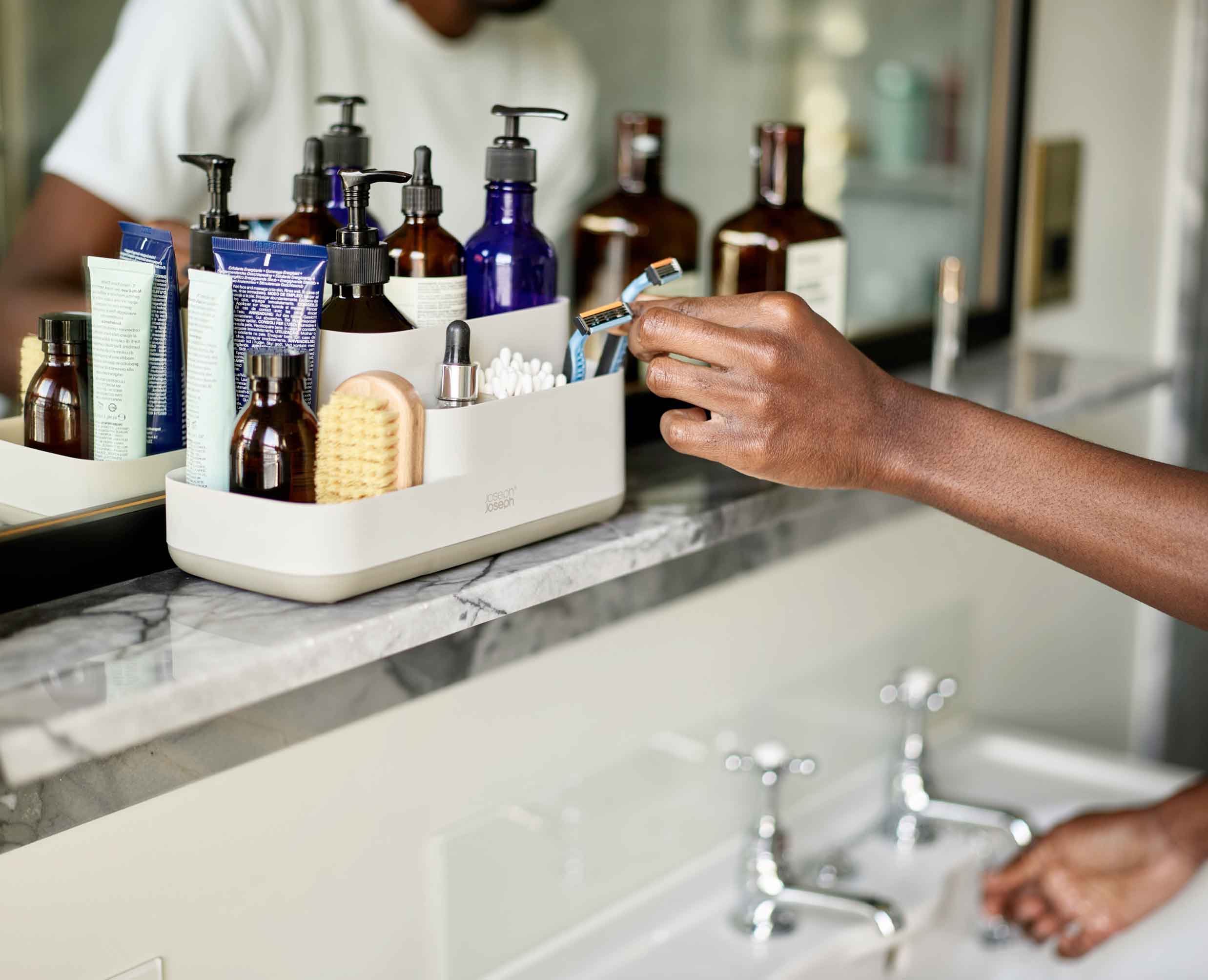 EasyStore™ Matt Ecru Bathroom Storage Caddy - Image 3