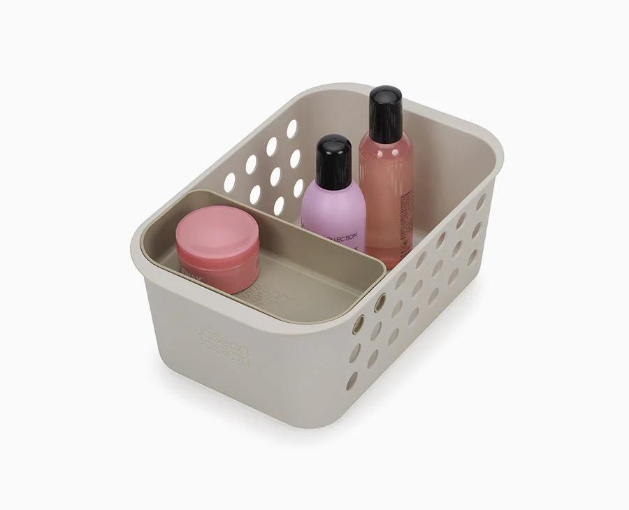 EasyStore™ Ecru Bathroom Storage Basket