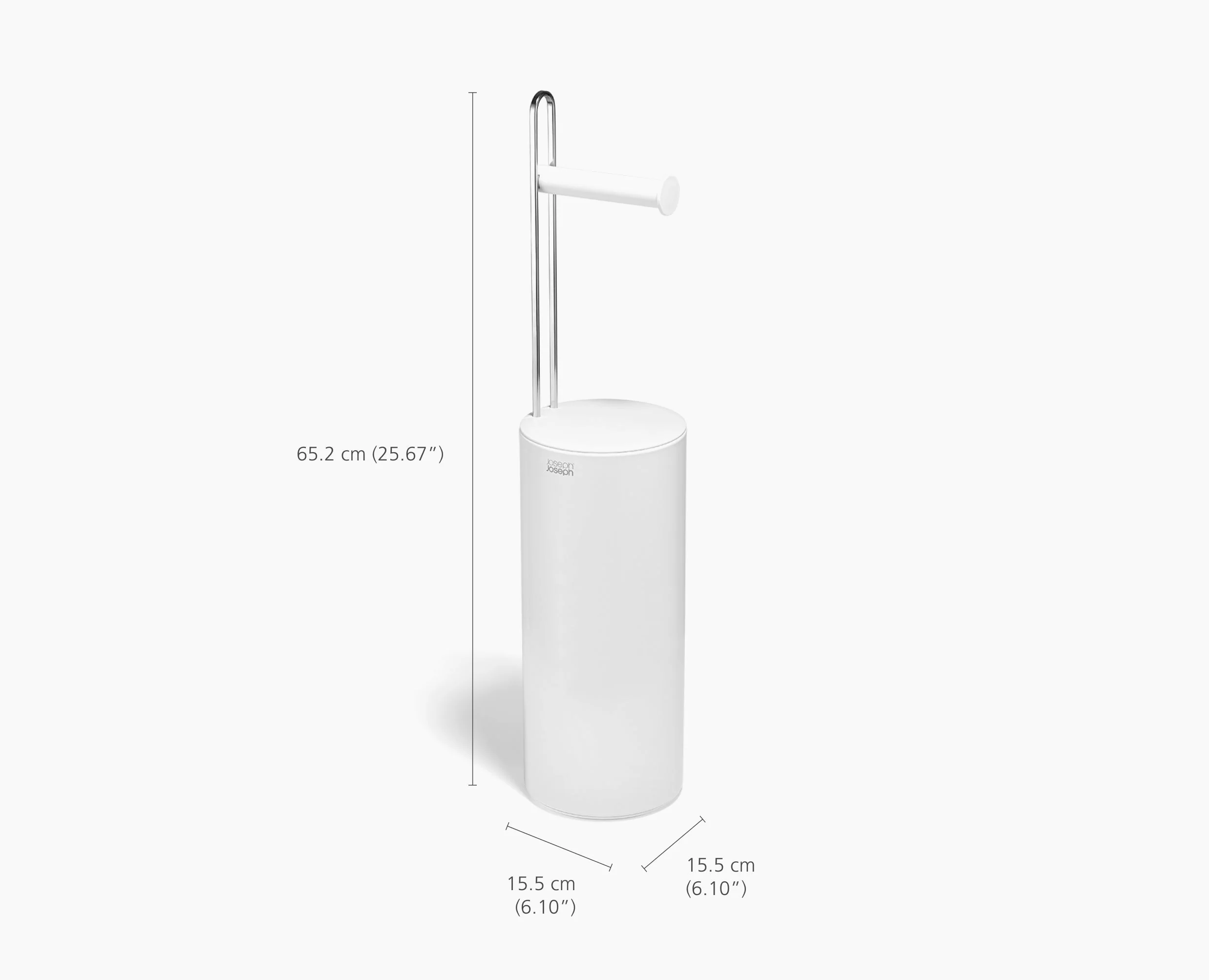 EasyStore™ Gloss White Concealed Toilet Roll Holder - Image 7