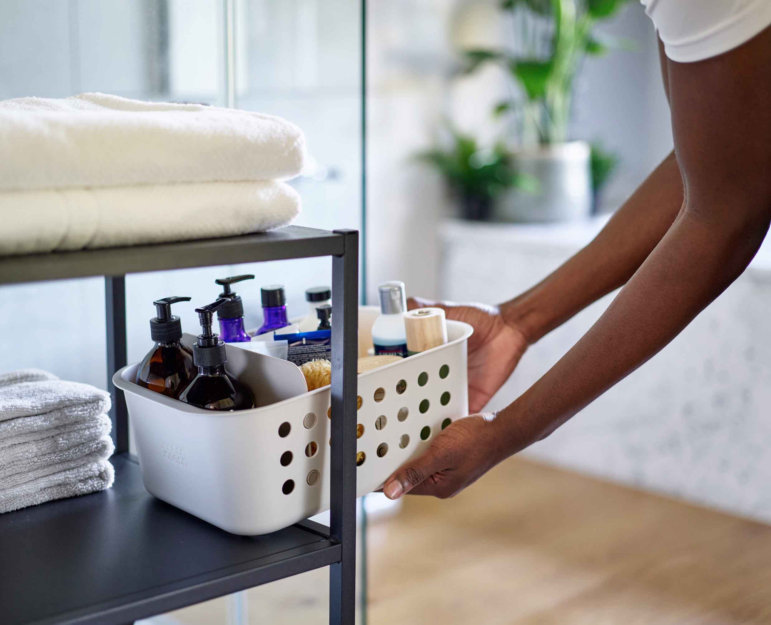 EasyStore™ Large Ecru Bathroom Storage Basket - Image 3