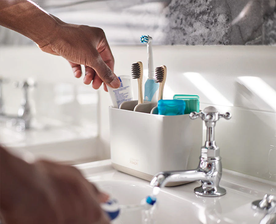 EasyStore™ Large Matt Ecru Toothbrush Holder - Image 2
