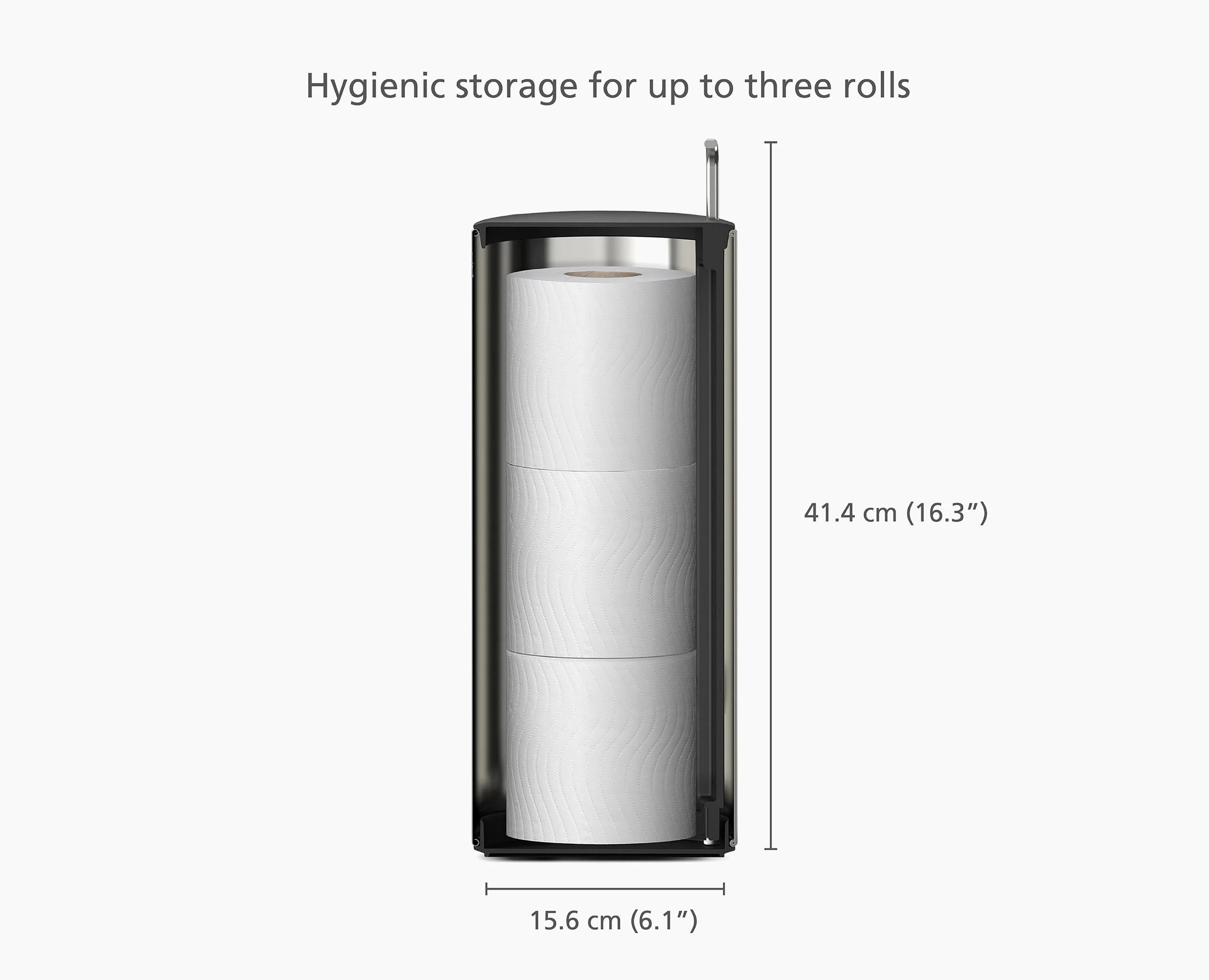 Easystore™ Luxe Stainless-steel Concealed Toilet Roll Holder - Image 7