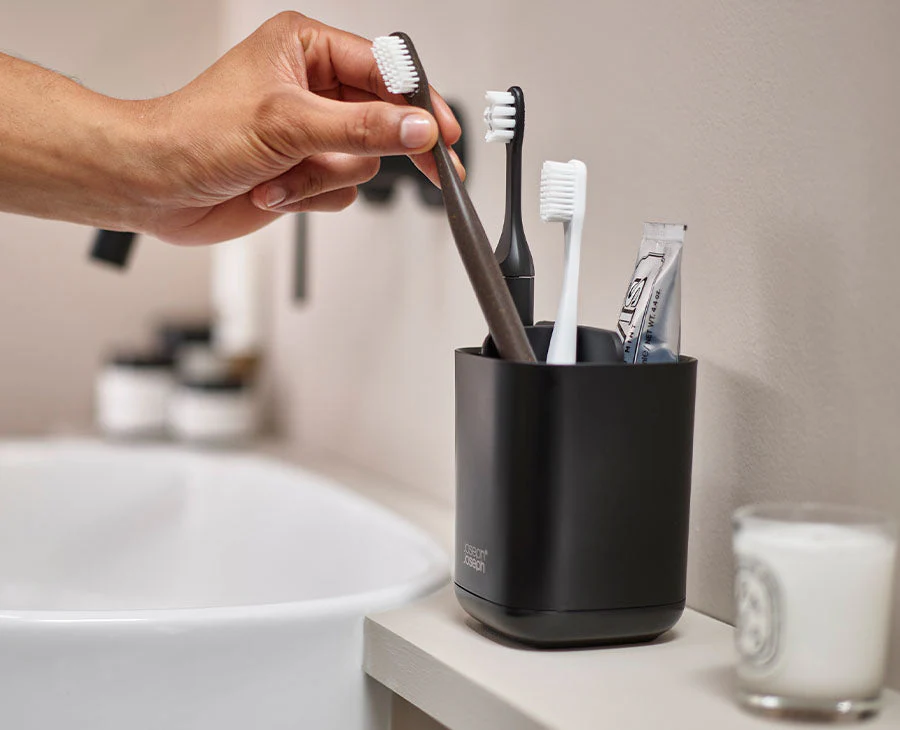 EasyStore™ Matt Black Toothbrush Holder - Image 2