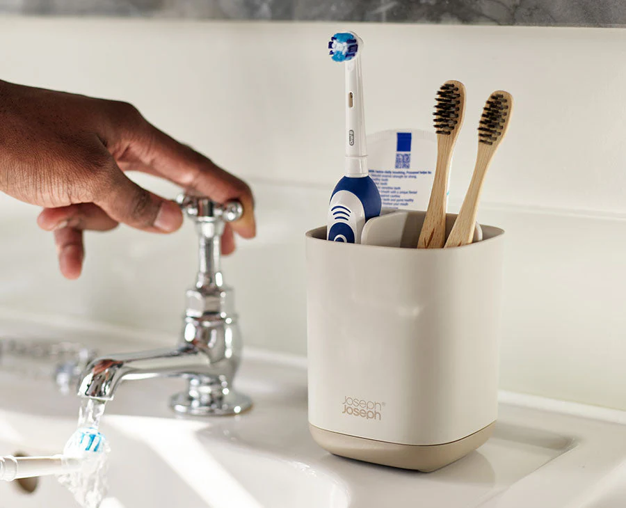 EasyStore™ Matt Ecru Toothbrush Holder - Image 2