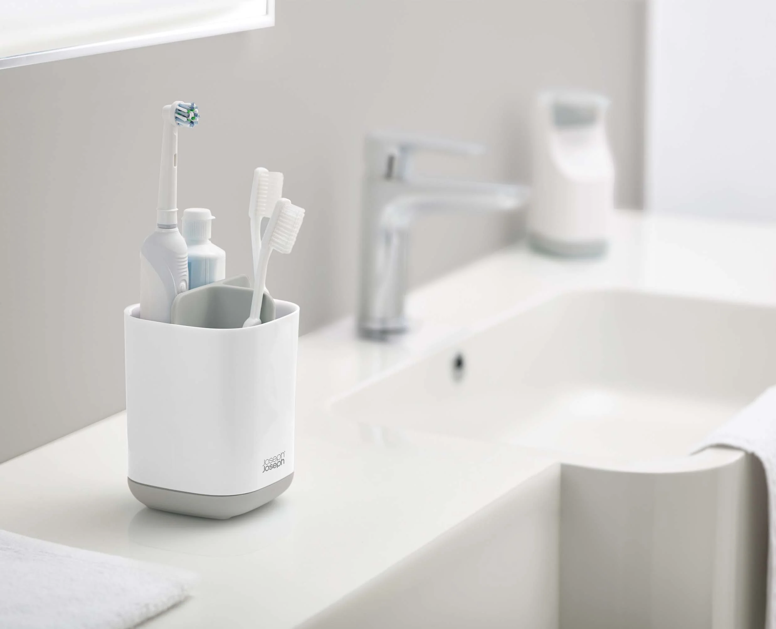 EasyStore™ Light Grey Toothbrush Holder - Image 3