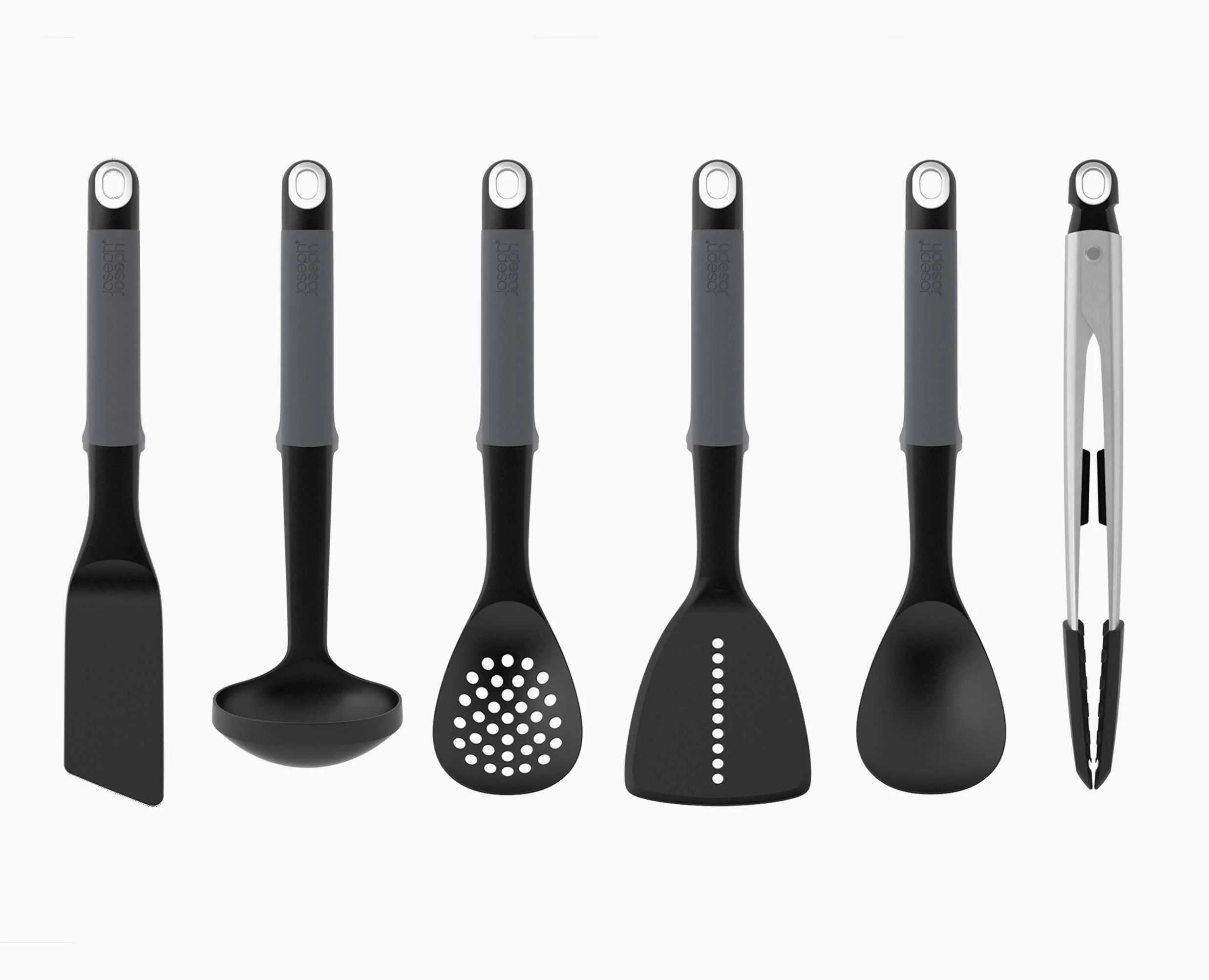 Elevate™ 6-piece Grey Utensils Carousel Set with Tongs - Image 4