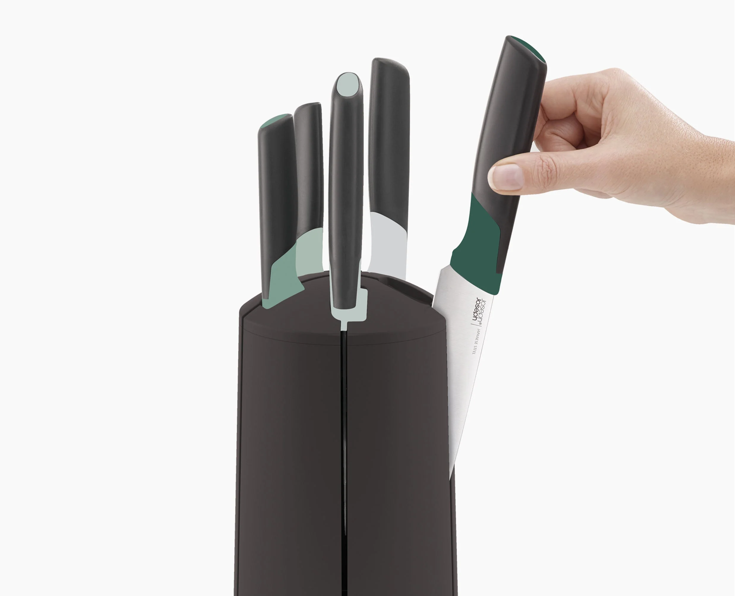 Elevate™ Green Knives Carousel 5-piece Set - Editions - Image 5