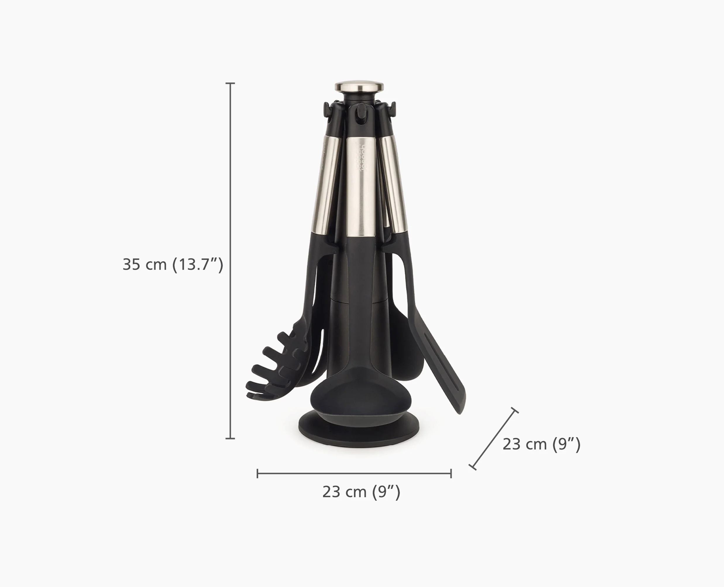 Elevate™ Stainless-steel Silicone 5-piece Utensils Carousel Set - Image 9