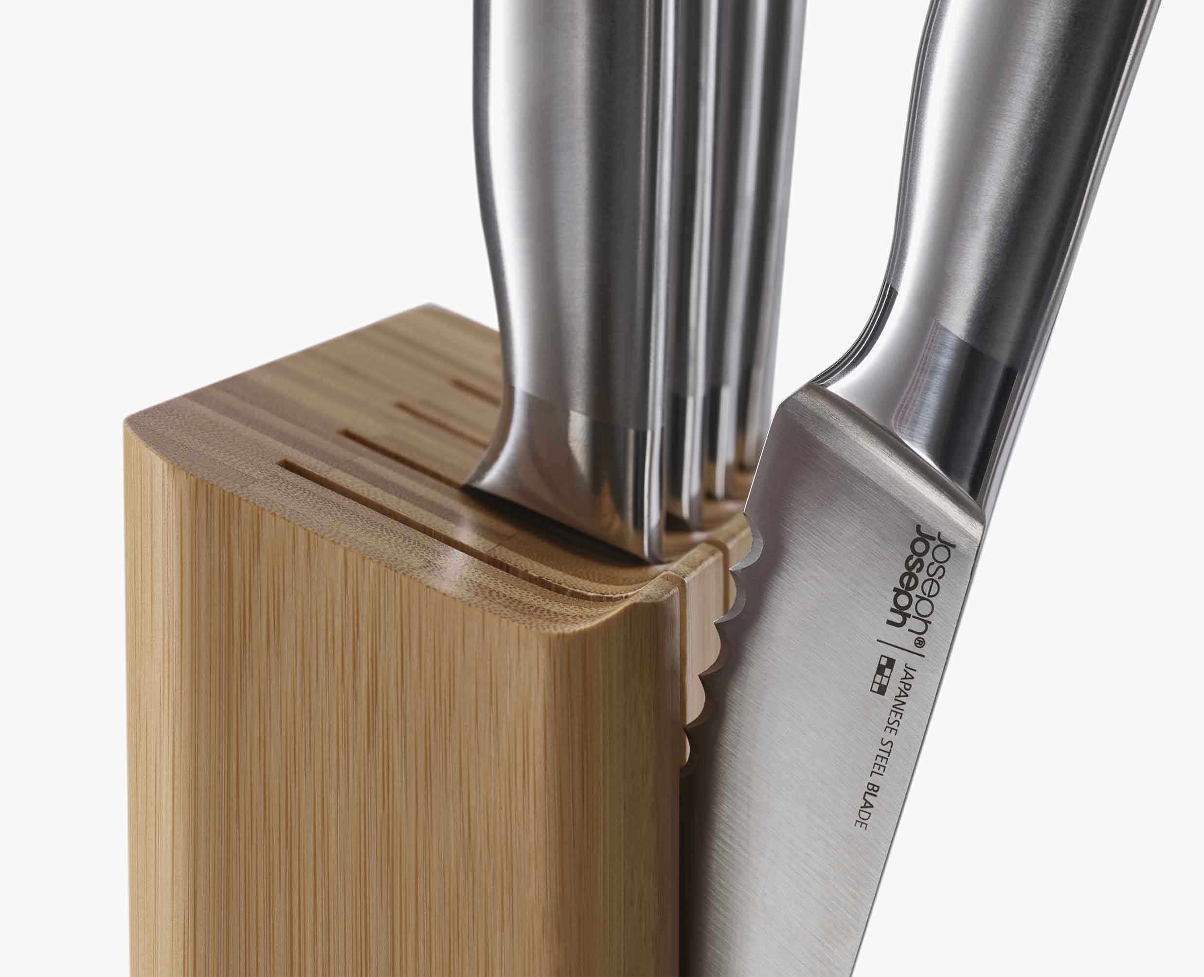 Elevate™ Steel Knives Bamboo 5-piece Set - Image 5