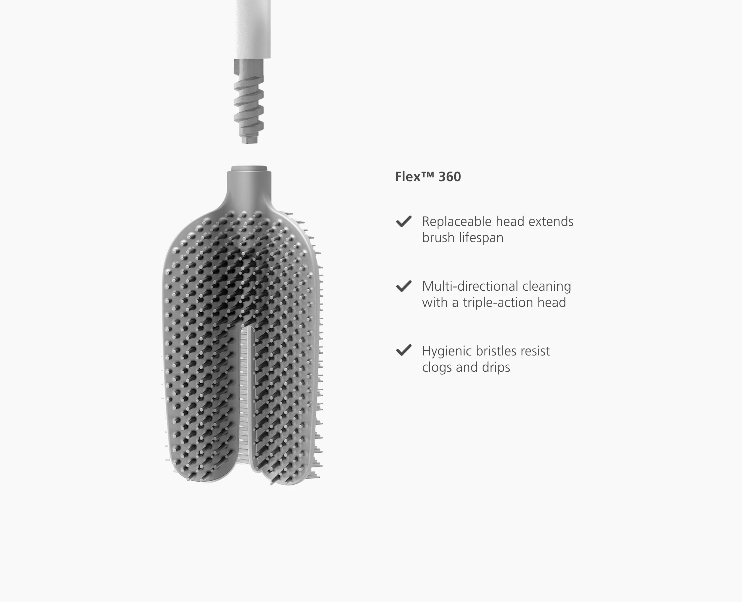 Flex™ 360 Gloss White Toilet Brush - Image 7