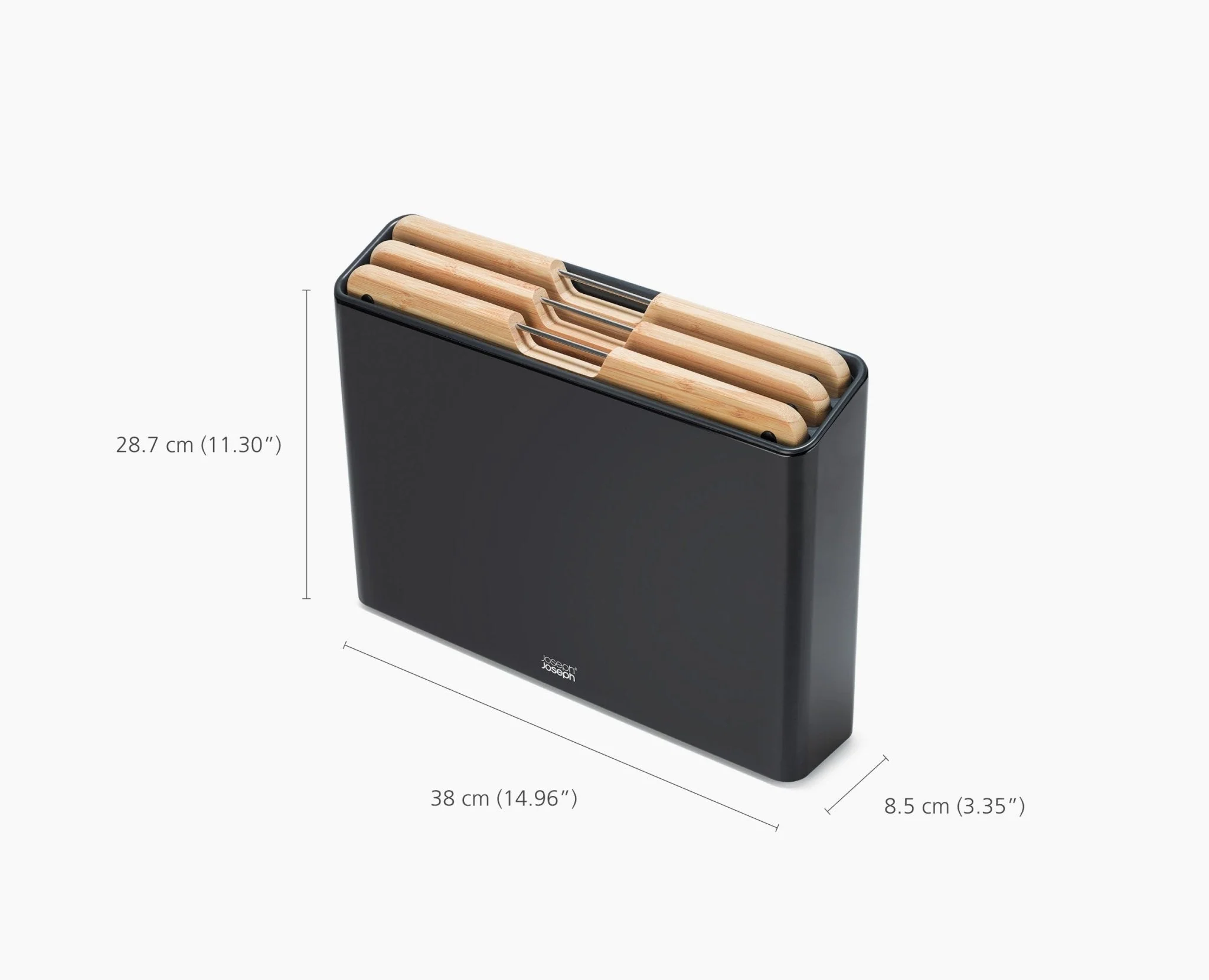 Folio™ Steel 3-Piece Bamboo Chopping Board Set With Black Stainless-Steel Case - Image 7