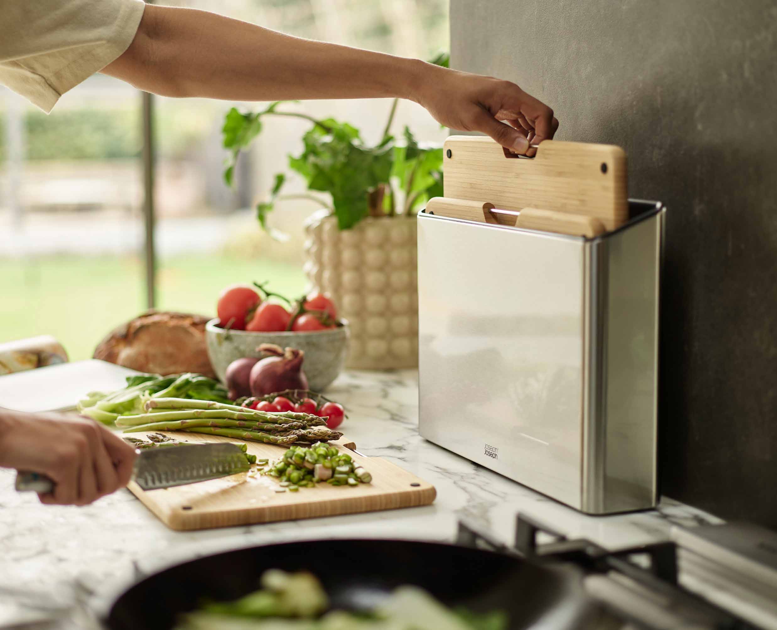 Folio™ Steel Bamboo 3-piece Chopping Board Set - Image 3