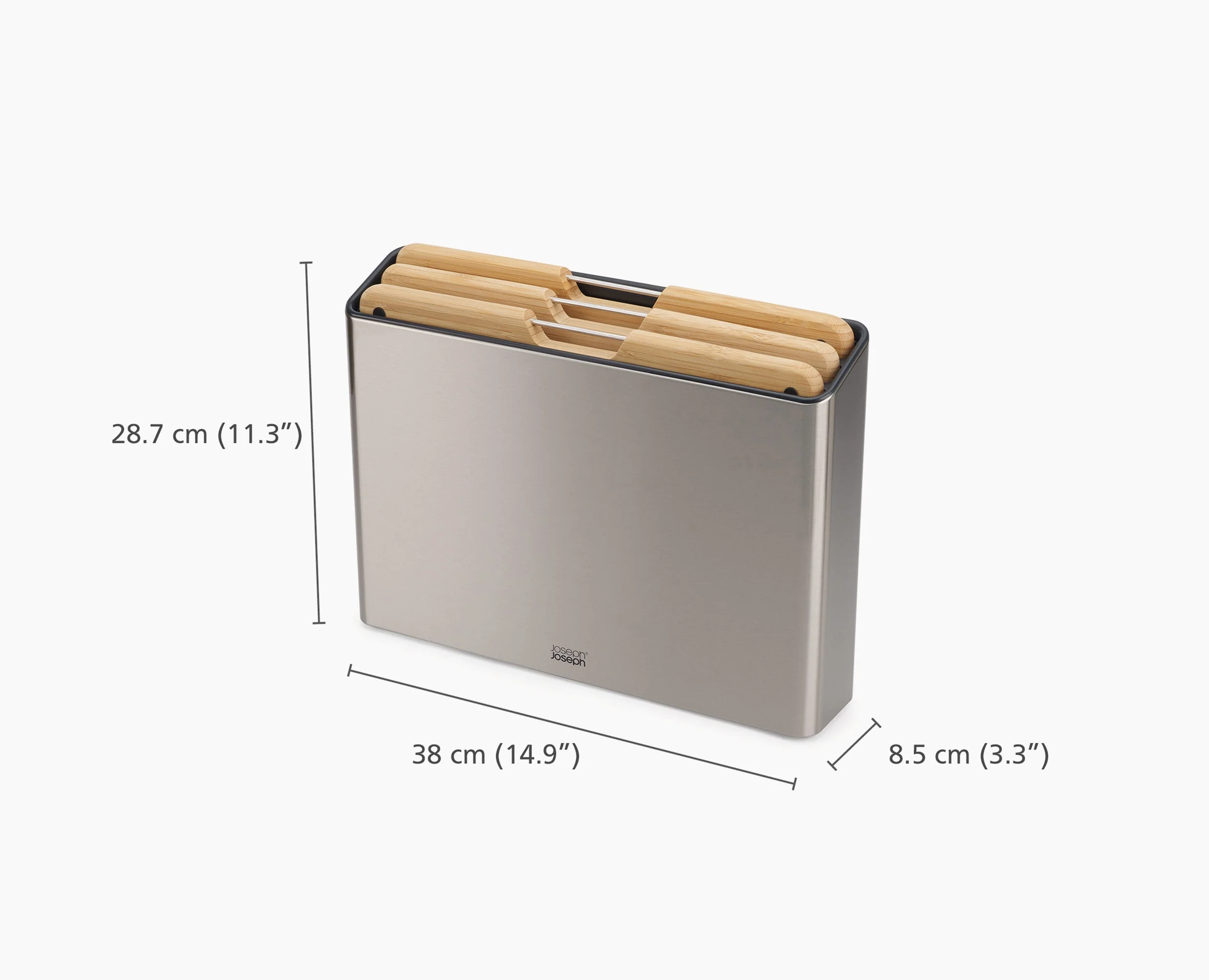 Folio™ Steel Bamboo 3-piece Chopping Board Set - Image 9