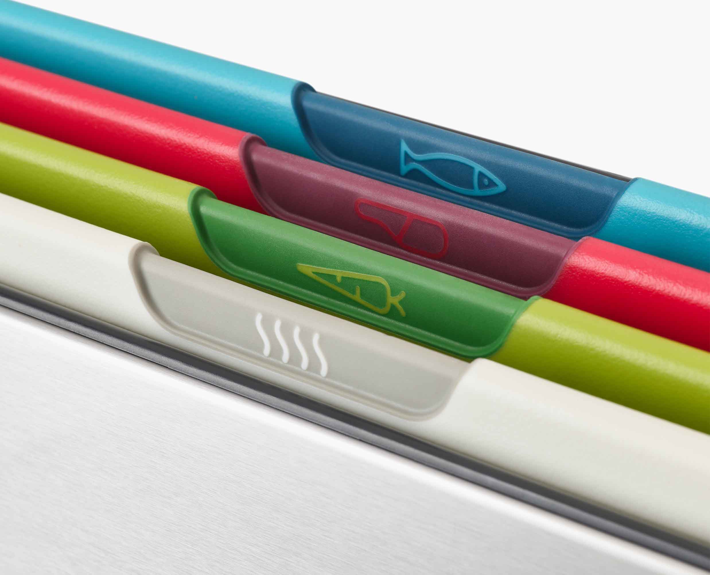 Folio™ Icon Steel 4-piece Multicolour Chopping Board Set - Image 4