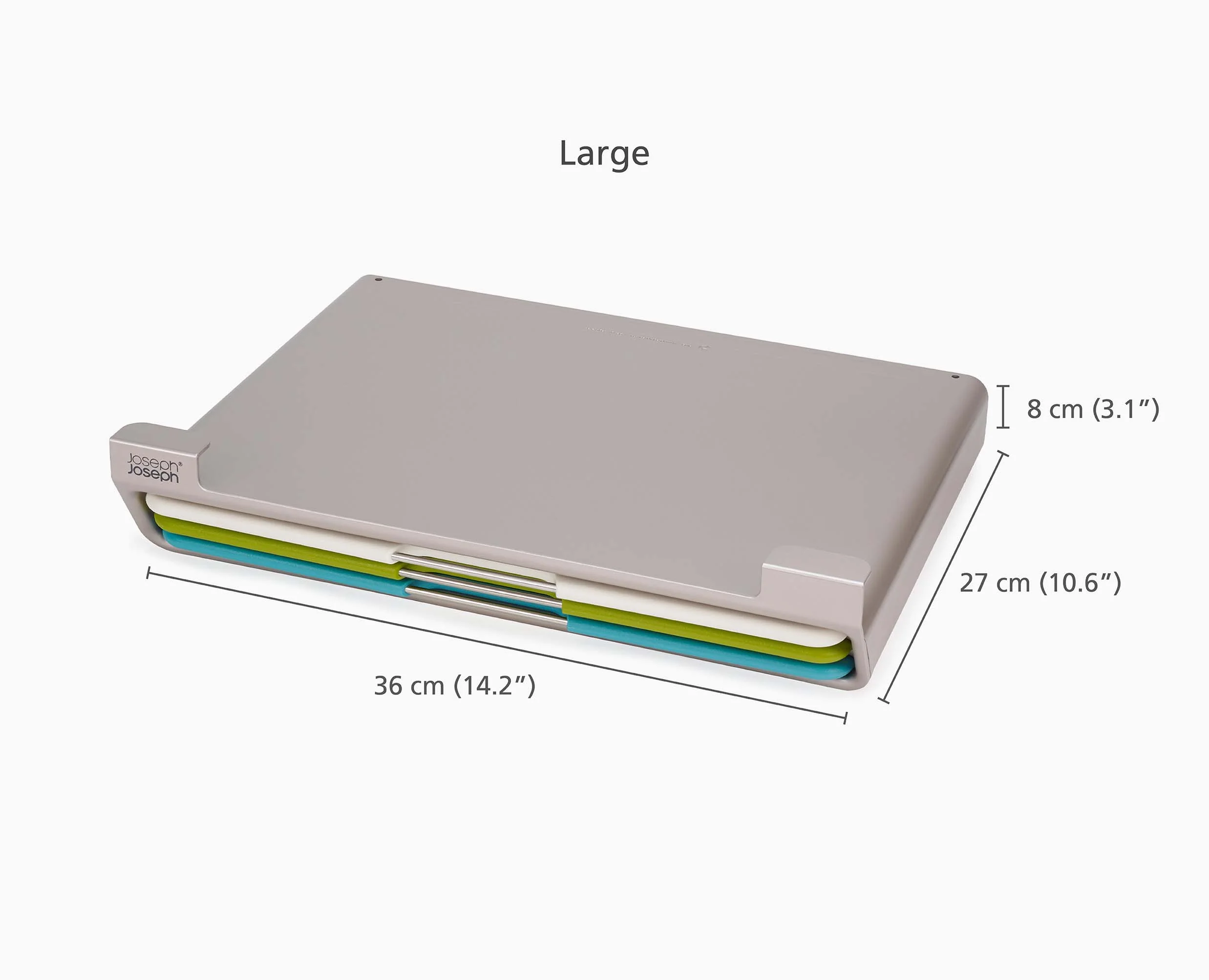Folio™ Slim 3-piece Under-shelf Multicolour Chopping Board Set - Image 11