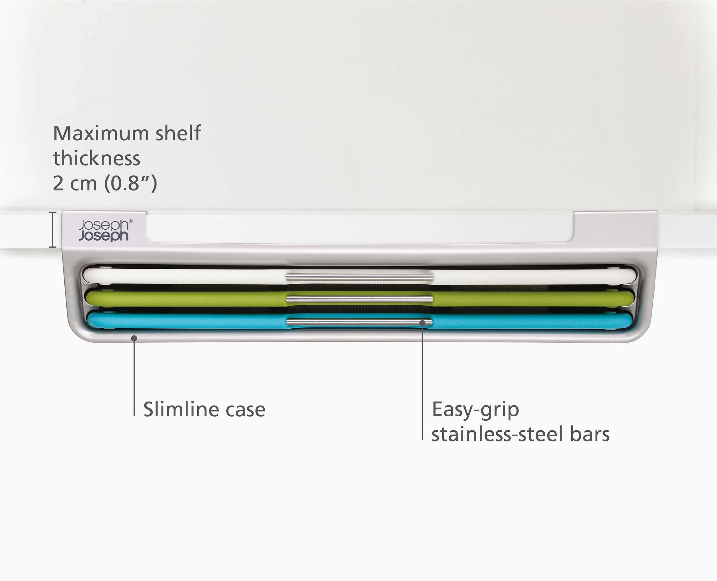 Folio™ Slim 3-piece Under-shelf Multicolour Chopping Board Set - Image 9