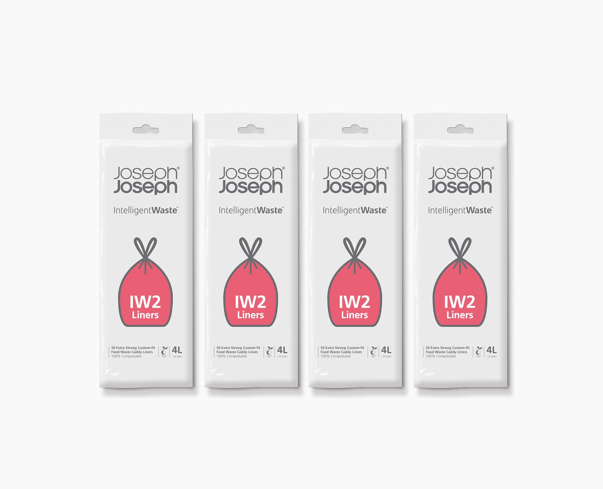 IW2 4L White Food Waste Caddy Liners - 4 pack
