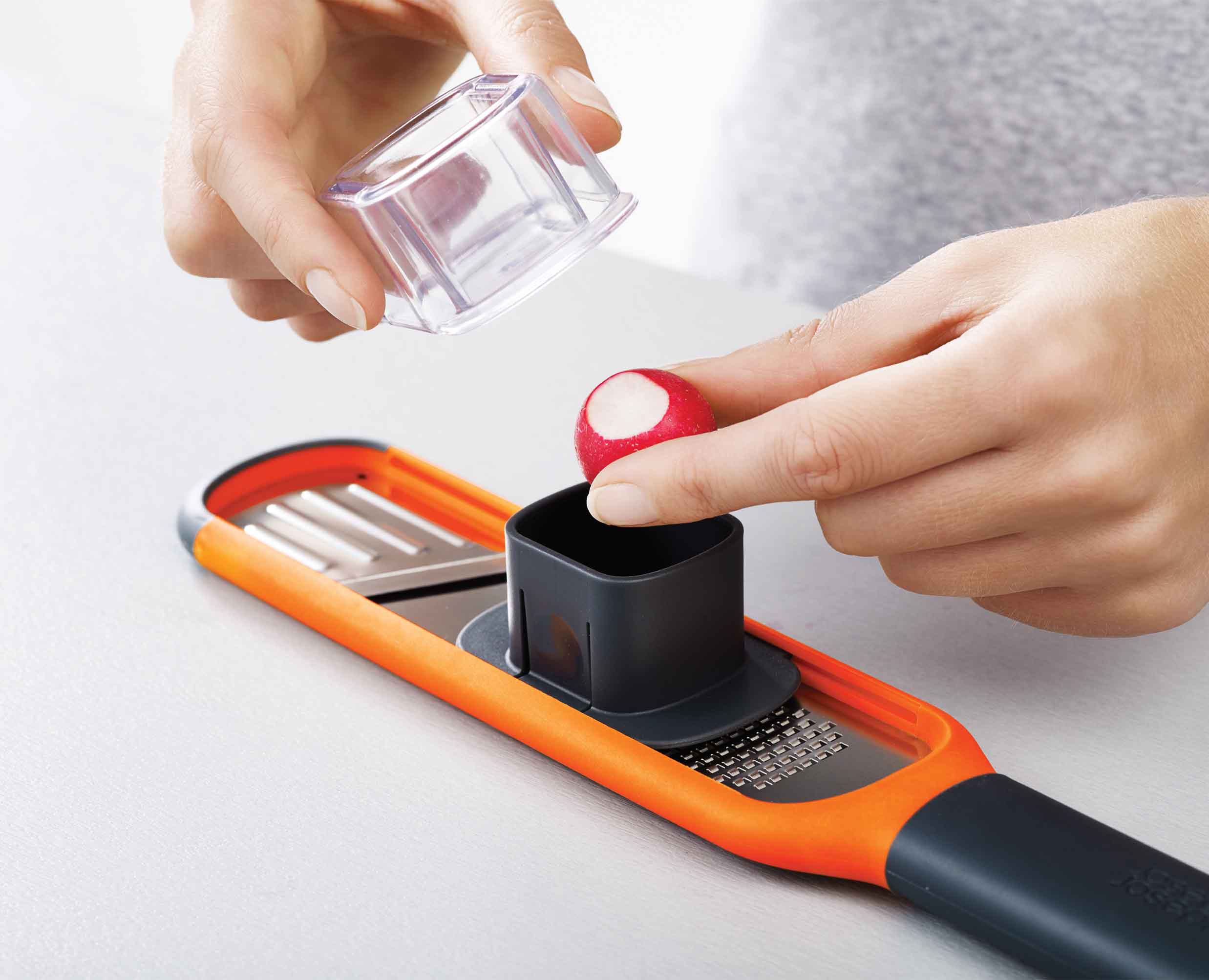 Handi-Grate™ Orange 2-in-1 Mini Grater & Slicer - Image 7