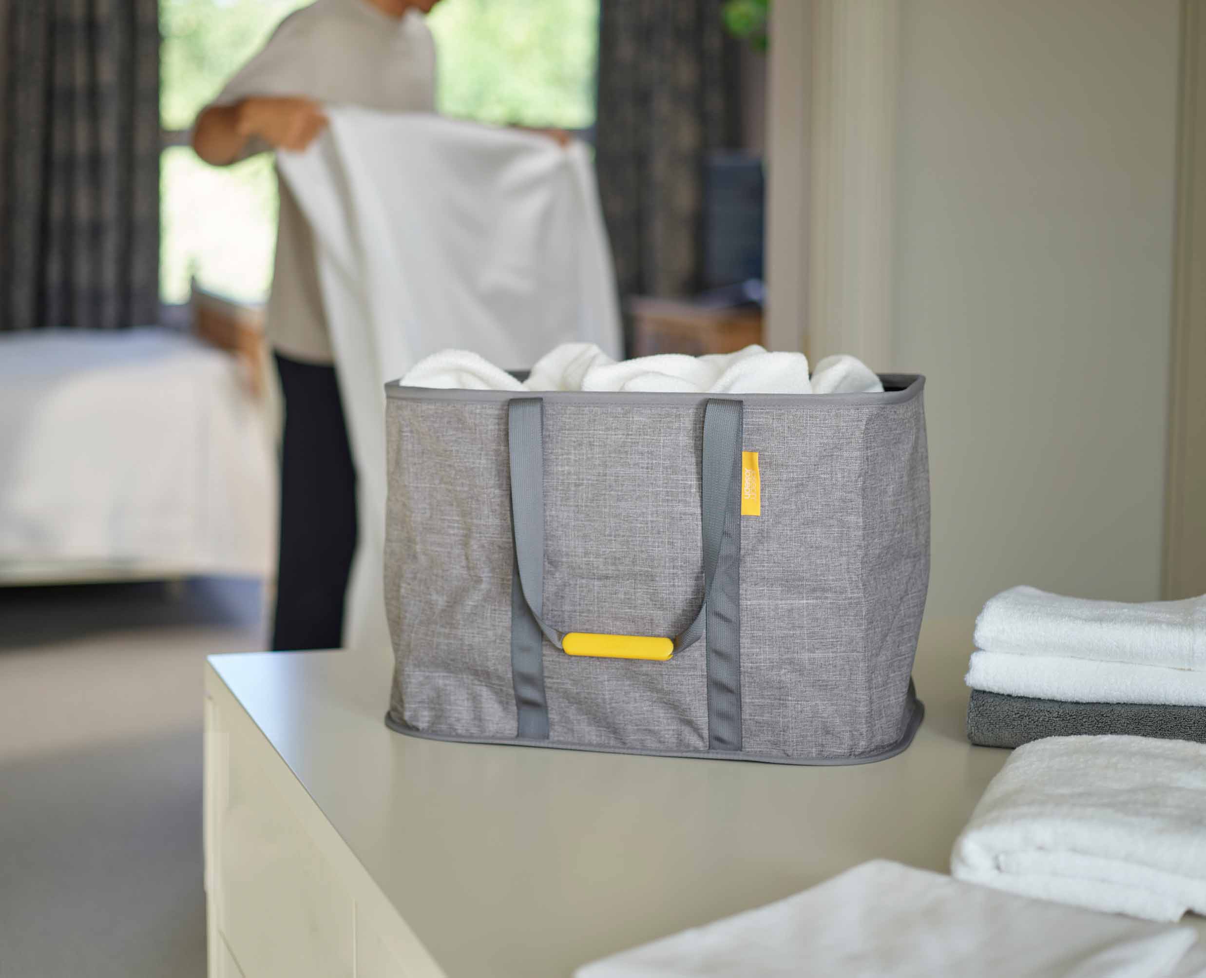 Hold-All™ Max Grey Collapsible 55L Laundry Basket - Image 3
