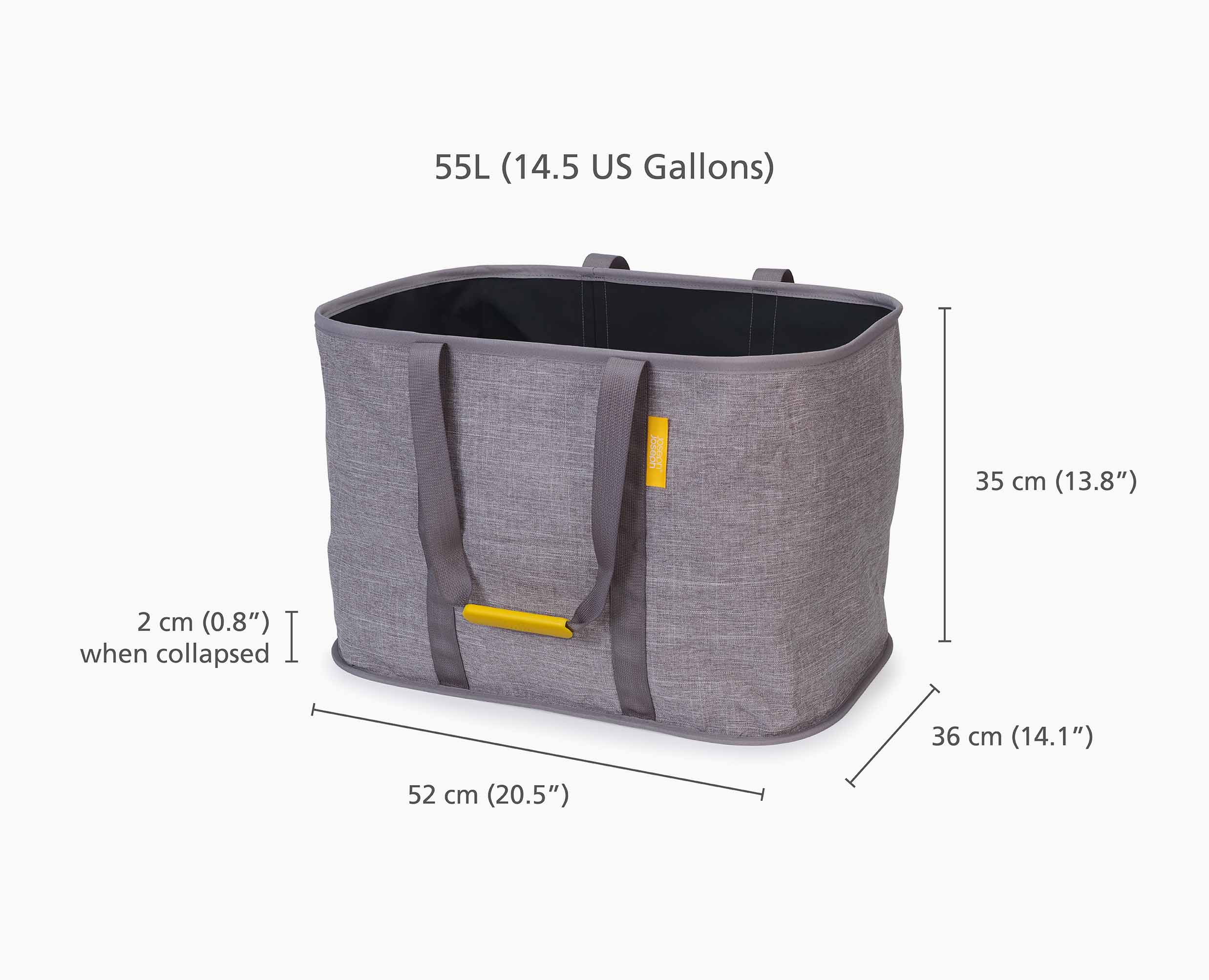 Hold-All™ Max Grey Collapsible 55L Laundry Basket - Image 7