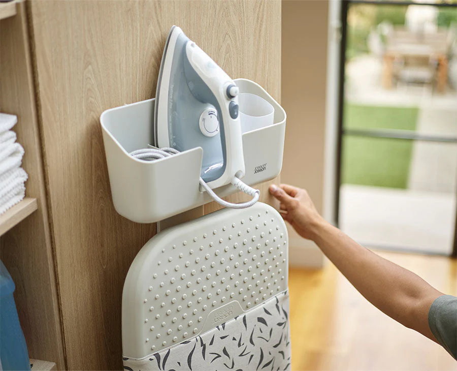 IronHub™ Wall-mounted Ecru Iron Storage Caddy - Image 2