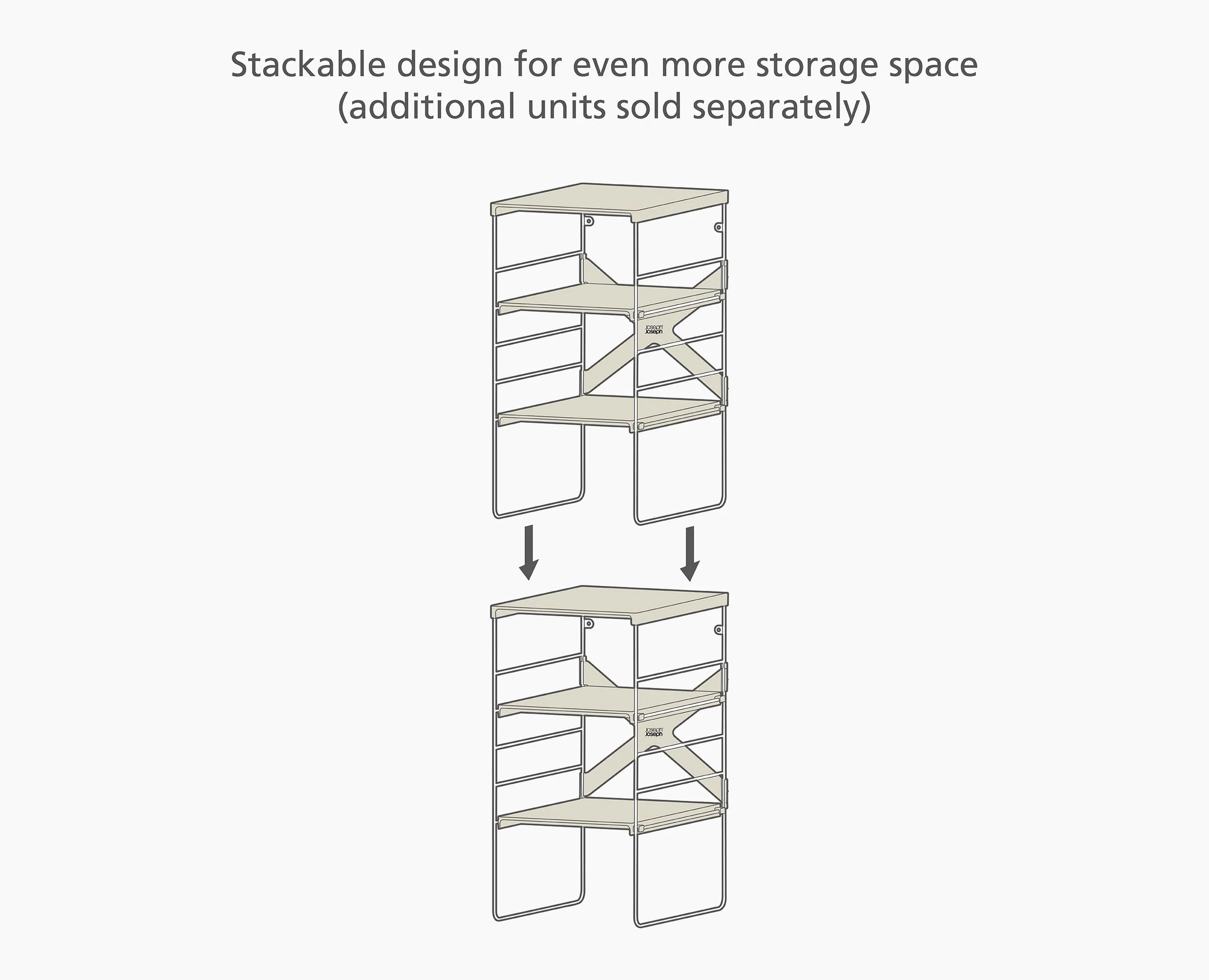 Level™ Adjustable Ecru Shoe Rack - Image 7