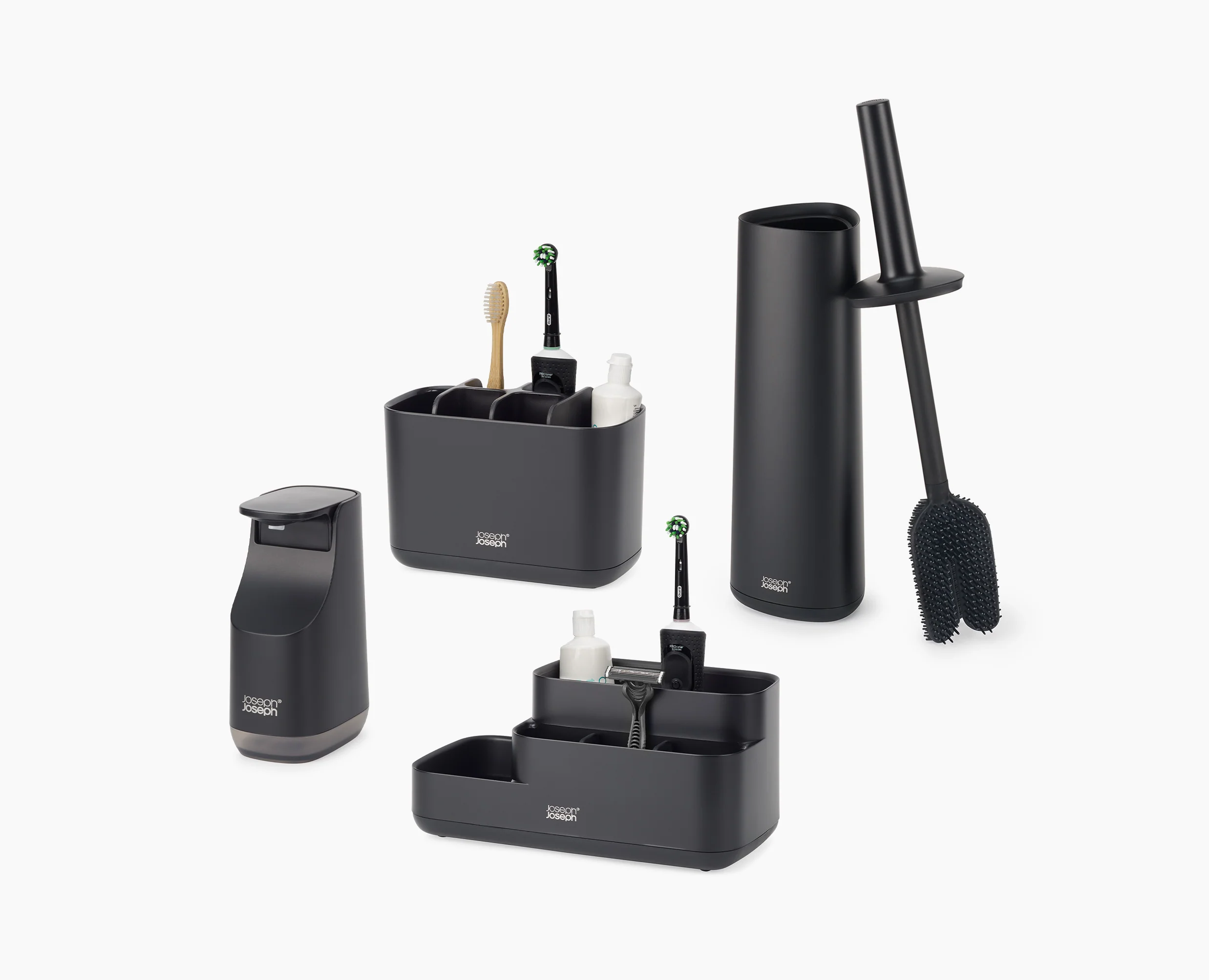 Matt Black Bathroom Set - Image 3