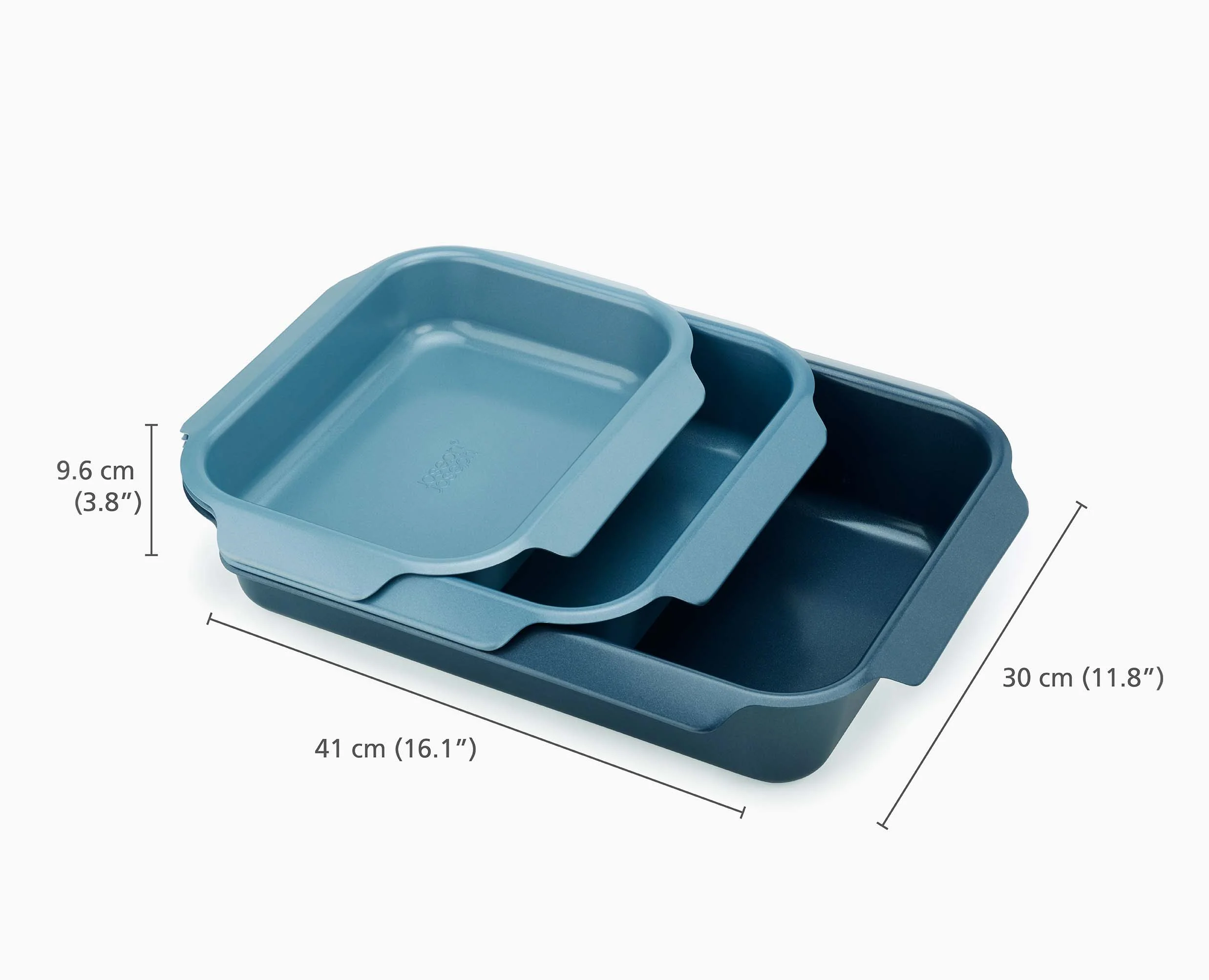 Nest™ Oven Non-stick 3-piece Blue Roasting Tray Set - Image 6